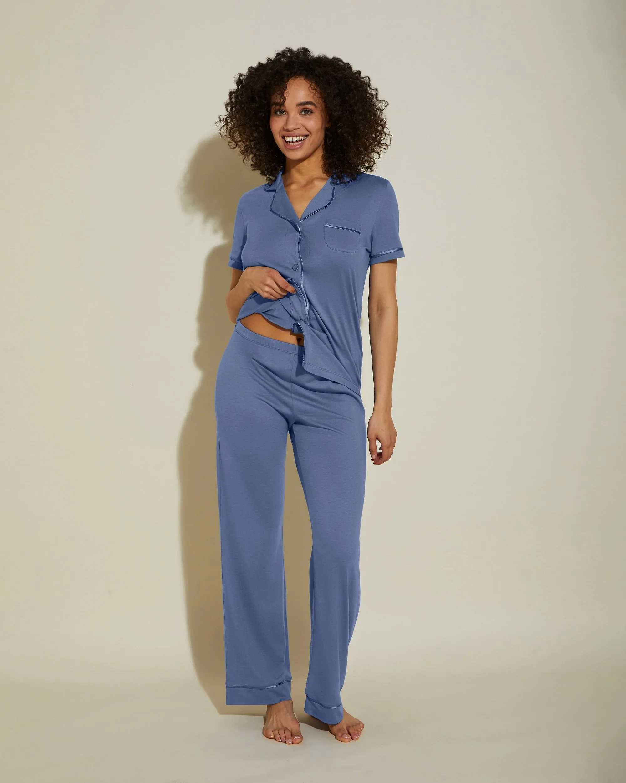 Ensemble Pyjama Haut  À Manches Courtes Et Pantalon