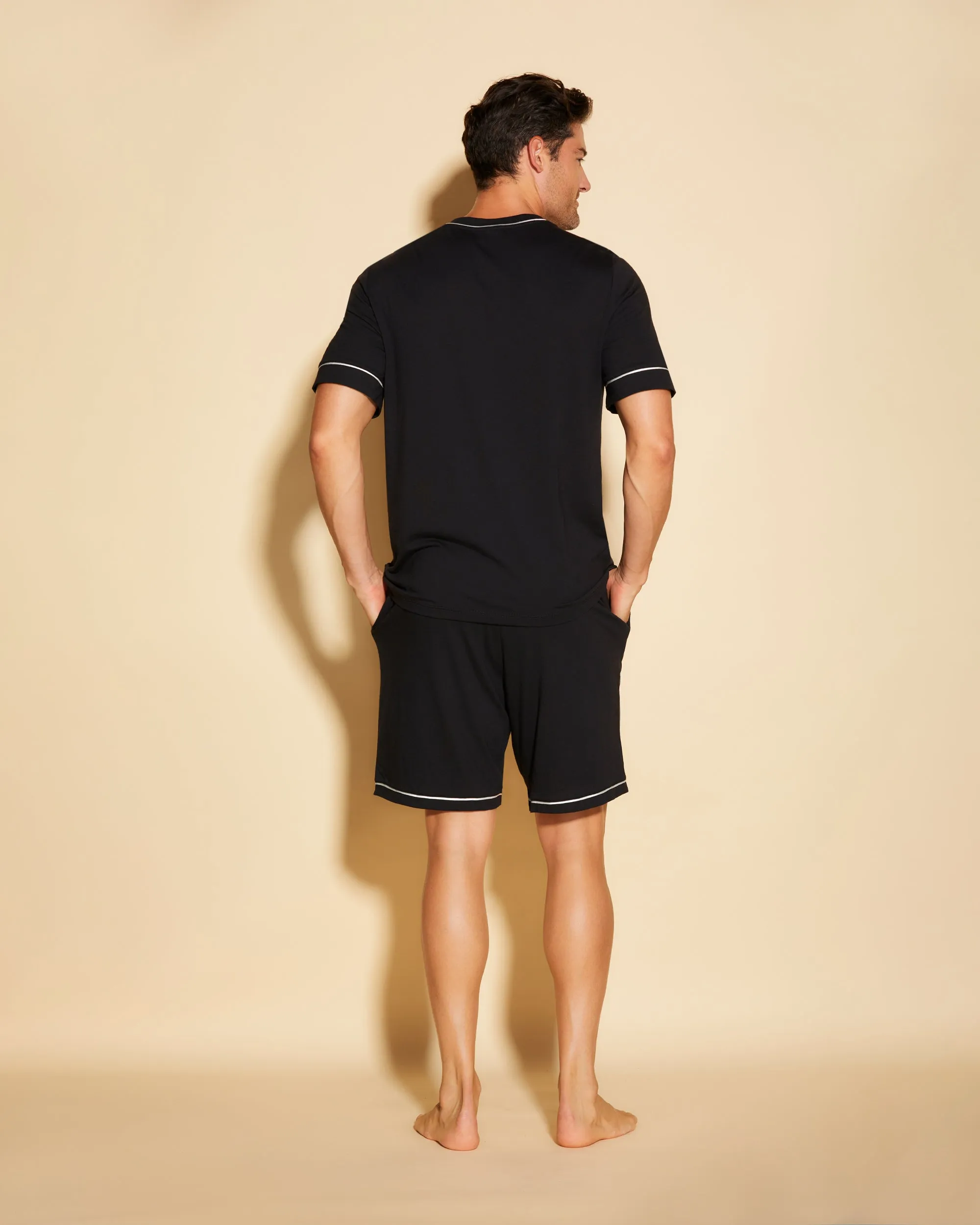 Ensemble Pyjama Haut À Manches Courtes Et Short Pour Hommes