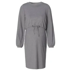 Esprit Long Sleeve Jersey Dress - Medium Grey