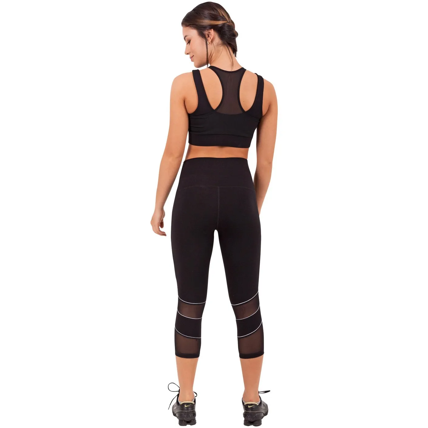 FLEXMEE 944007 Waves High-Waisted Capri Leggings | Supplex 360