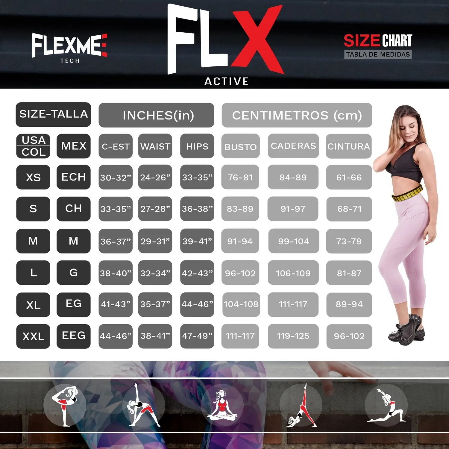 FLEXMEE 944007 Waves High-Waisted Capri Leggings | Supplex 360