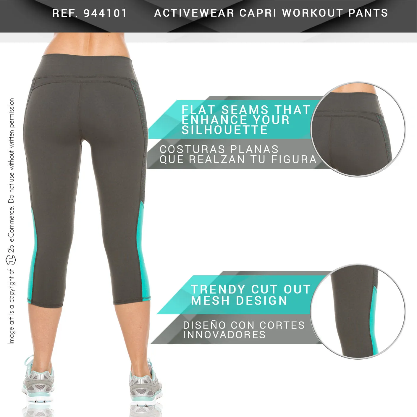 Flexmee 944101 Fashion Pantalones Polyester Activewear Workout Pants Trousers