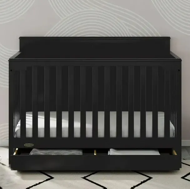 Graco Hadley 5-in-1 Convertible Crib with Drawer - Black