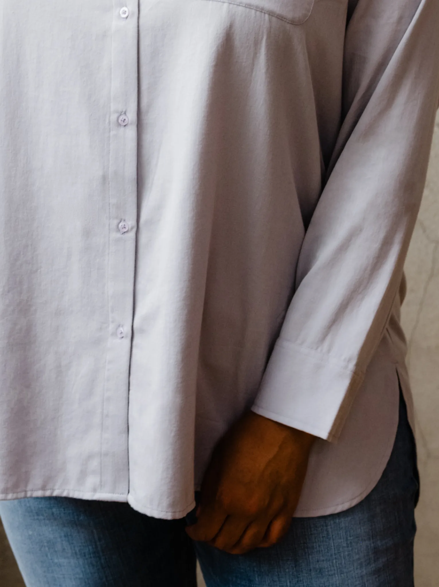 Harris Oversized Button Down Shirt: Zen Blue