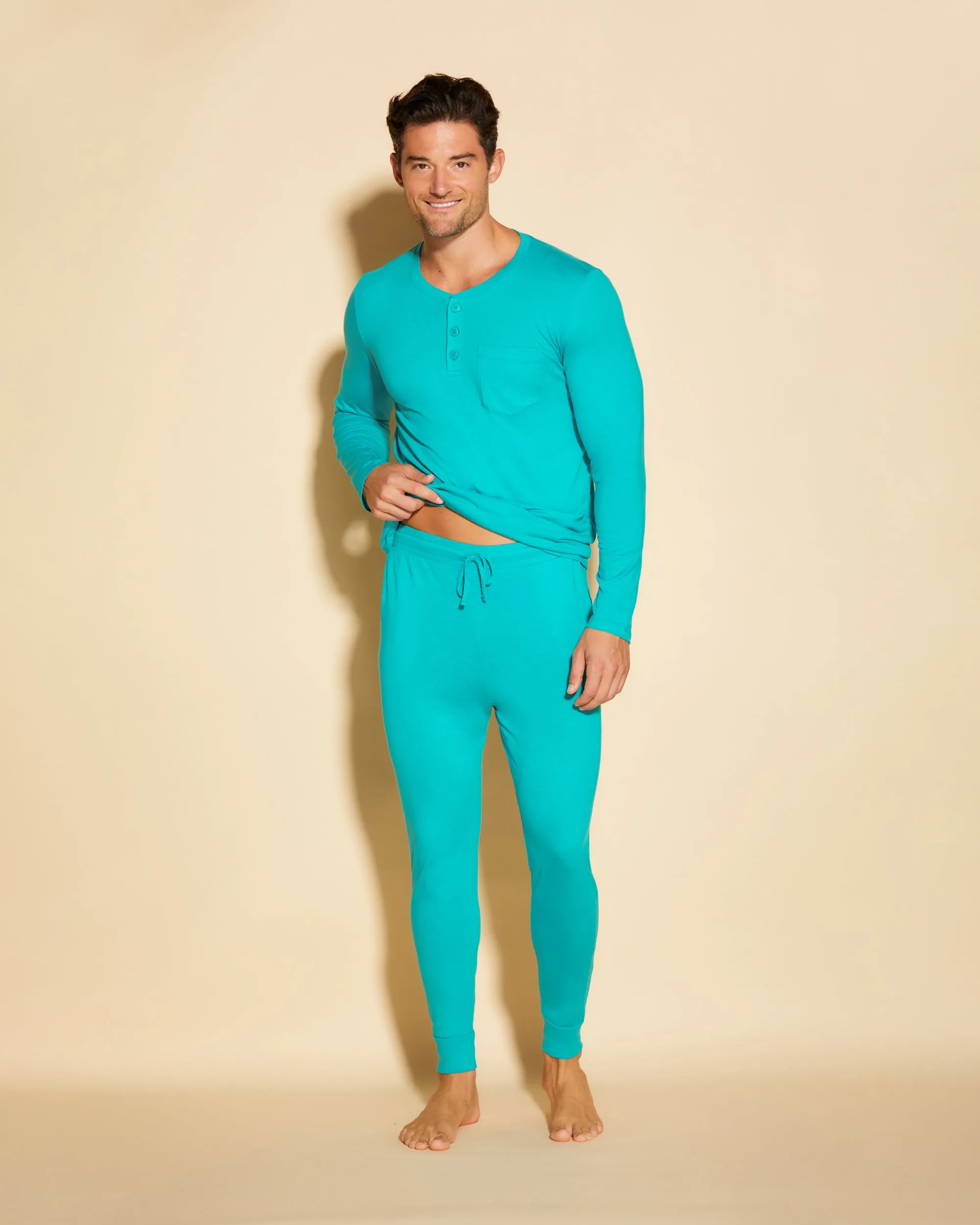 Henley & Jogger Pyjama-Set Für Männer