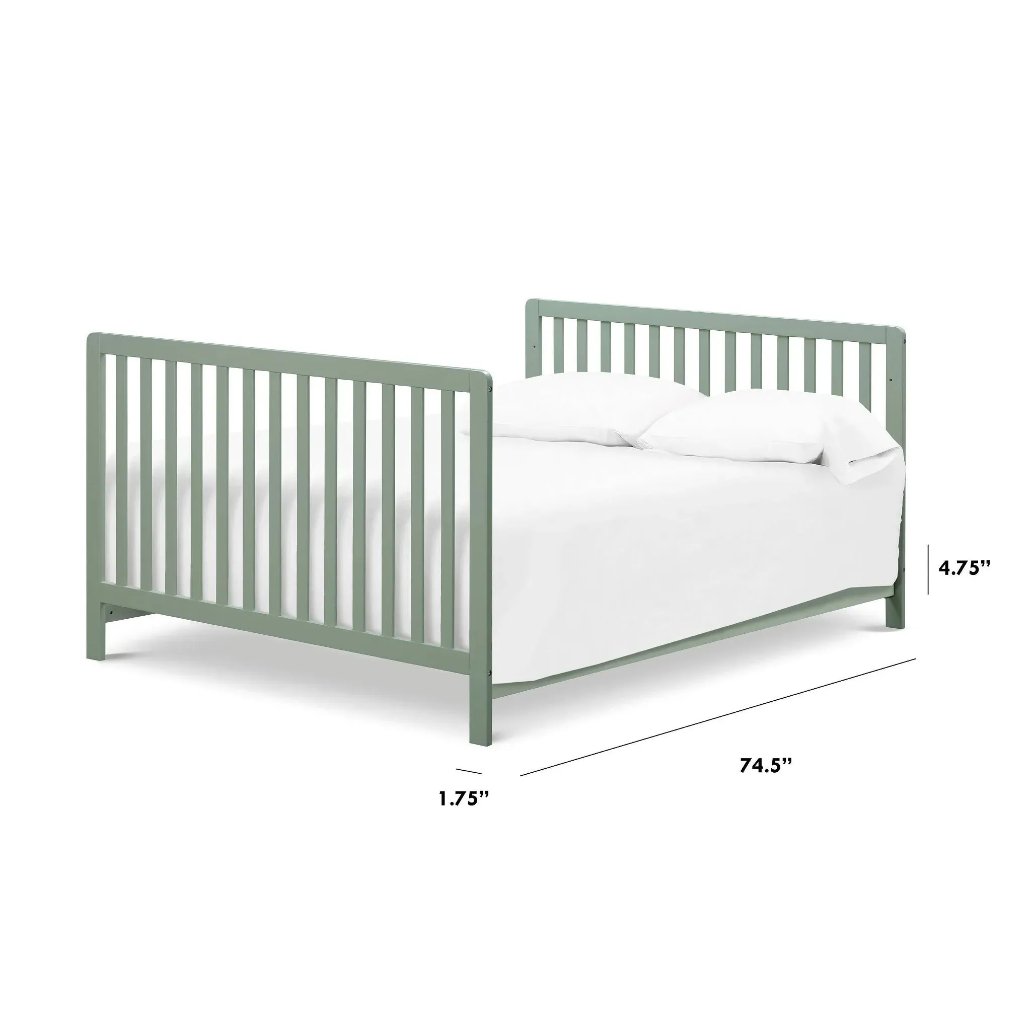 Hidden Hardware Twin/Full Size Bed Conversion Kit (M5789) - Light Sage