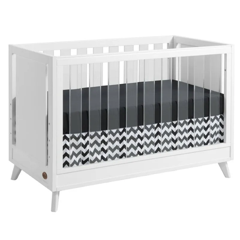 Holland Island 3-in-1 Convertible Acrylic Baby Crib - Green Guard Gold Certified - White
