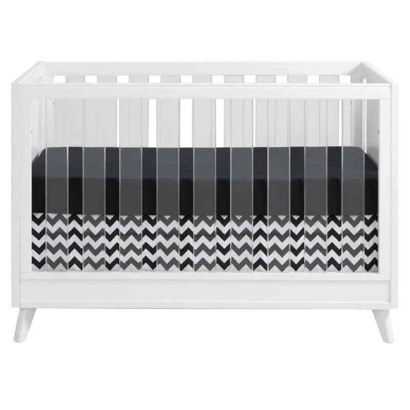 Holland Island 3-in-1 Convertible Acrylic Baby Crib - Green Guard Gold Certified - White
