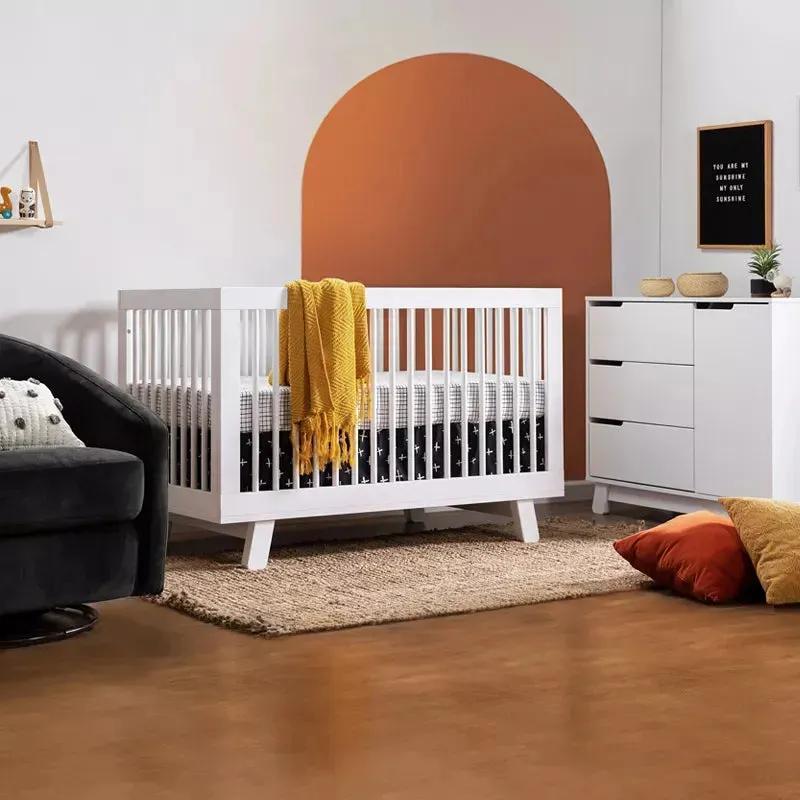 Hudson 3-in-1 Convertible Crib - White