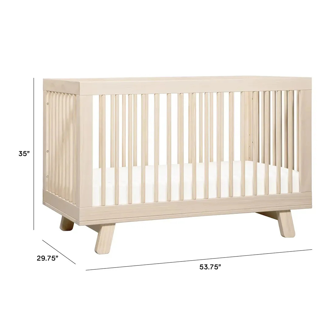 Hudson 3-in-1 Convertible Crib with Toddler Rail - Washed Natural