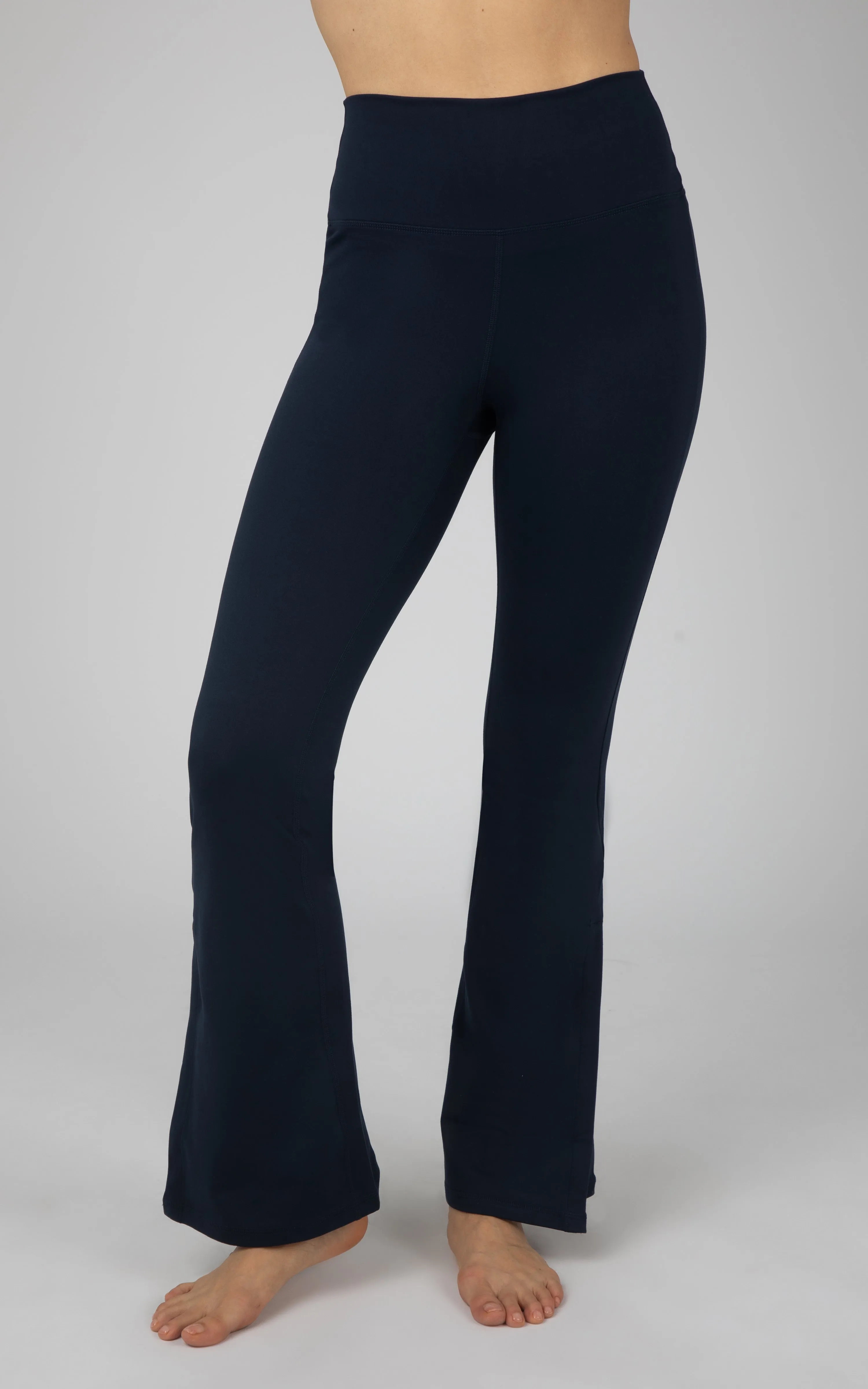 Interlock Elastic Free V-Back Flared Leg Pant