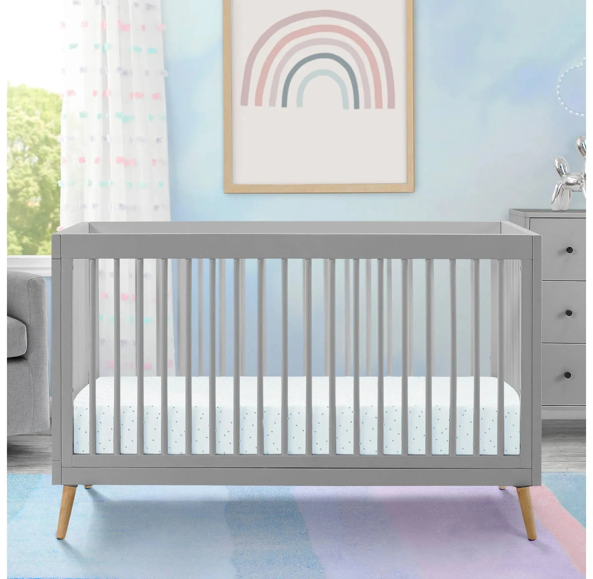 Jordan 4-in-1 Convertible Crib - Gray