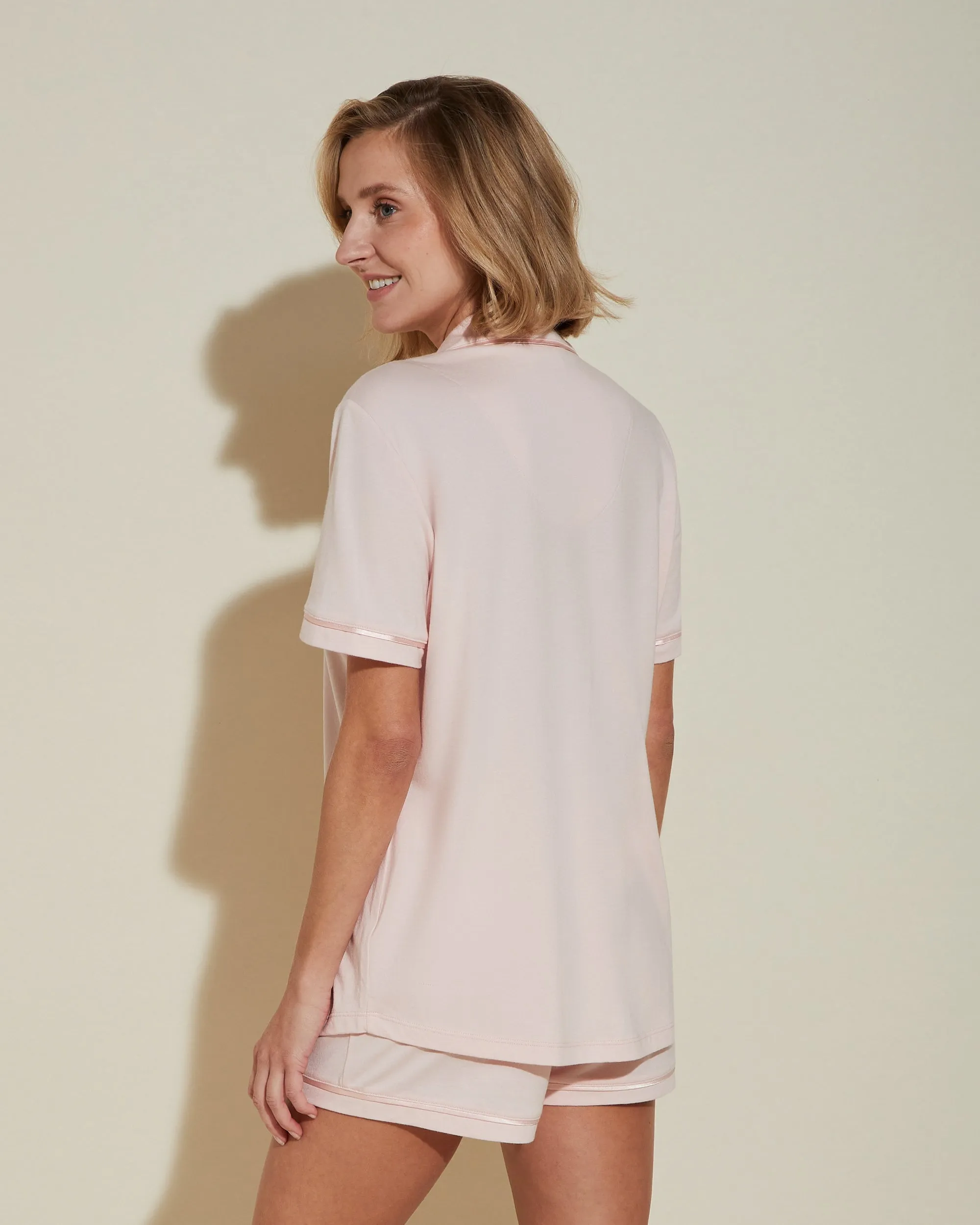 Kurzärmeliges Top & Boxer Pyjama-Set