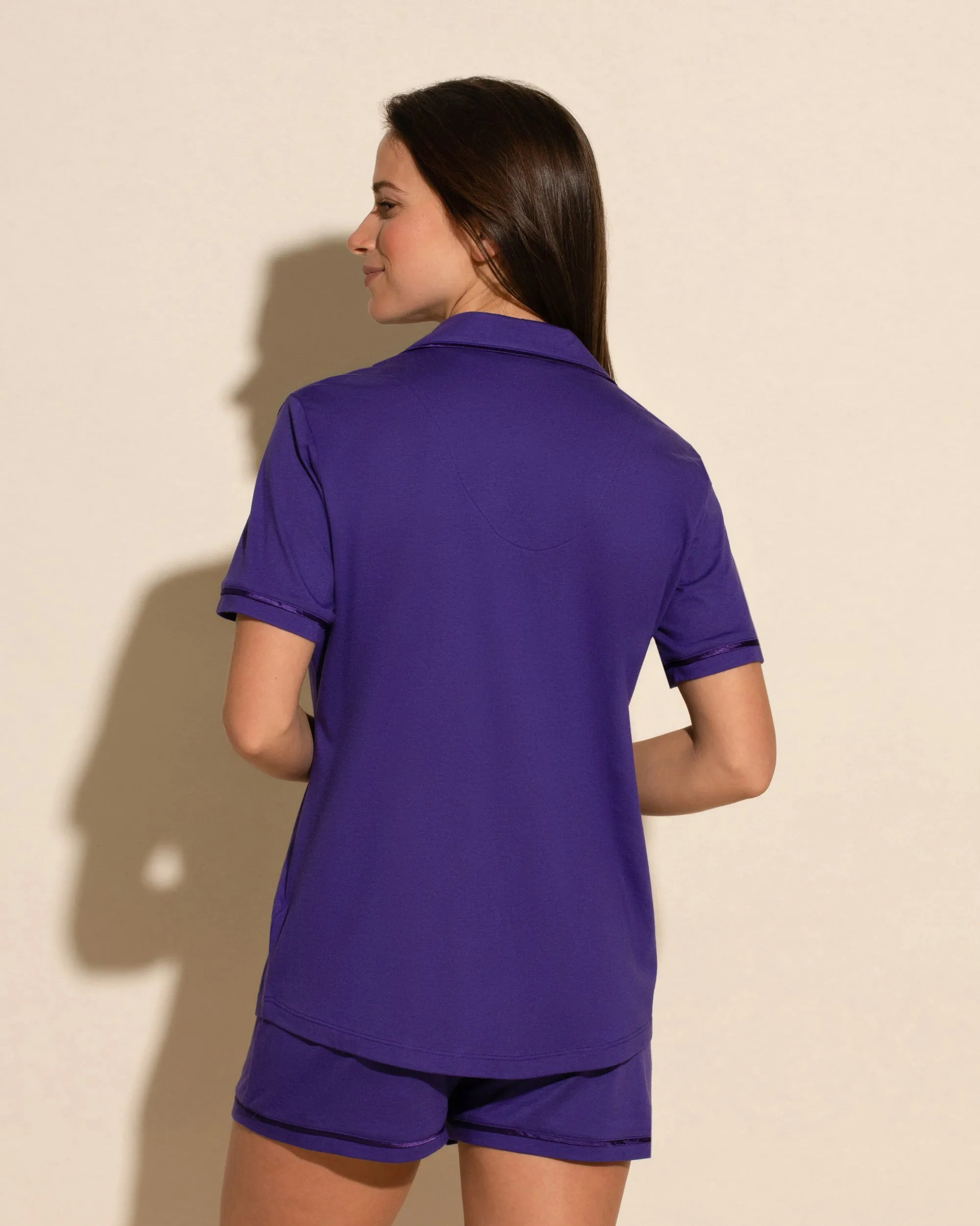 Kurzärmeliges Top & Boxer Pyjama-Set