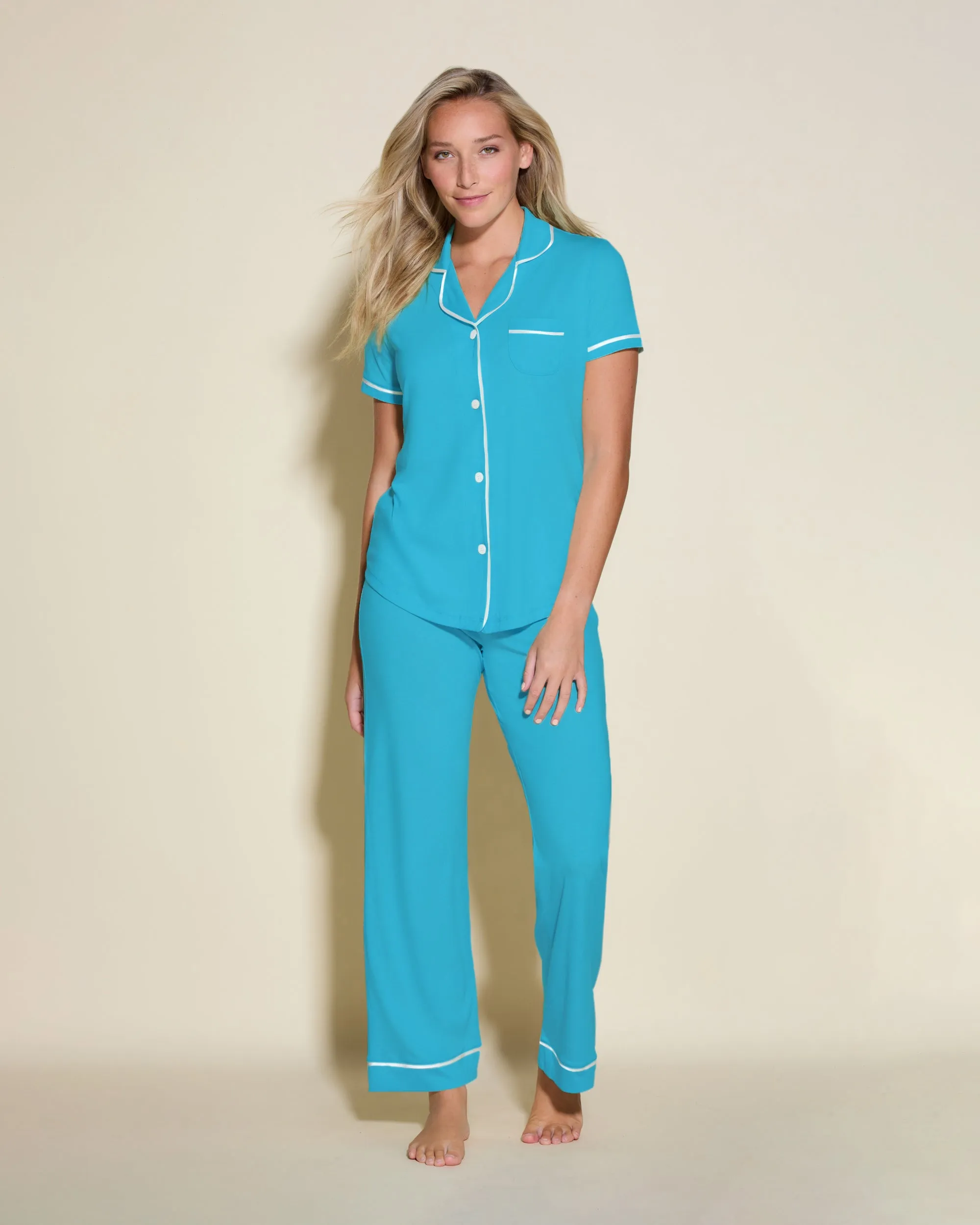 Kurzärmeliges Top & Hose Pyjama-Set
