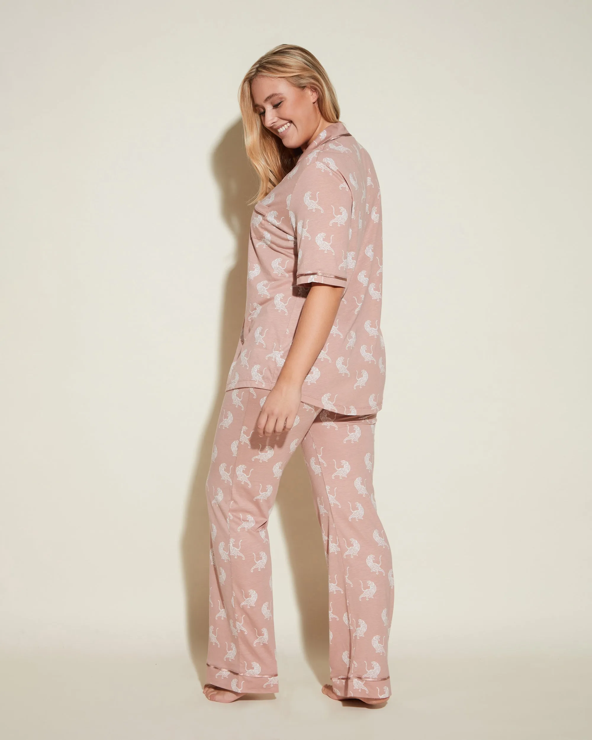 Kurzärmeliges Top & Hose Pyjama-Set