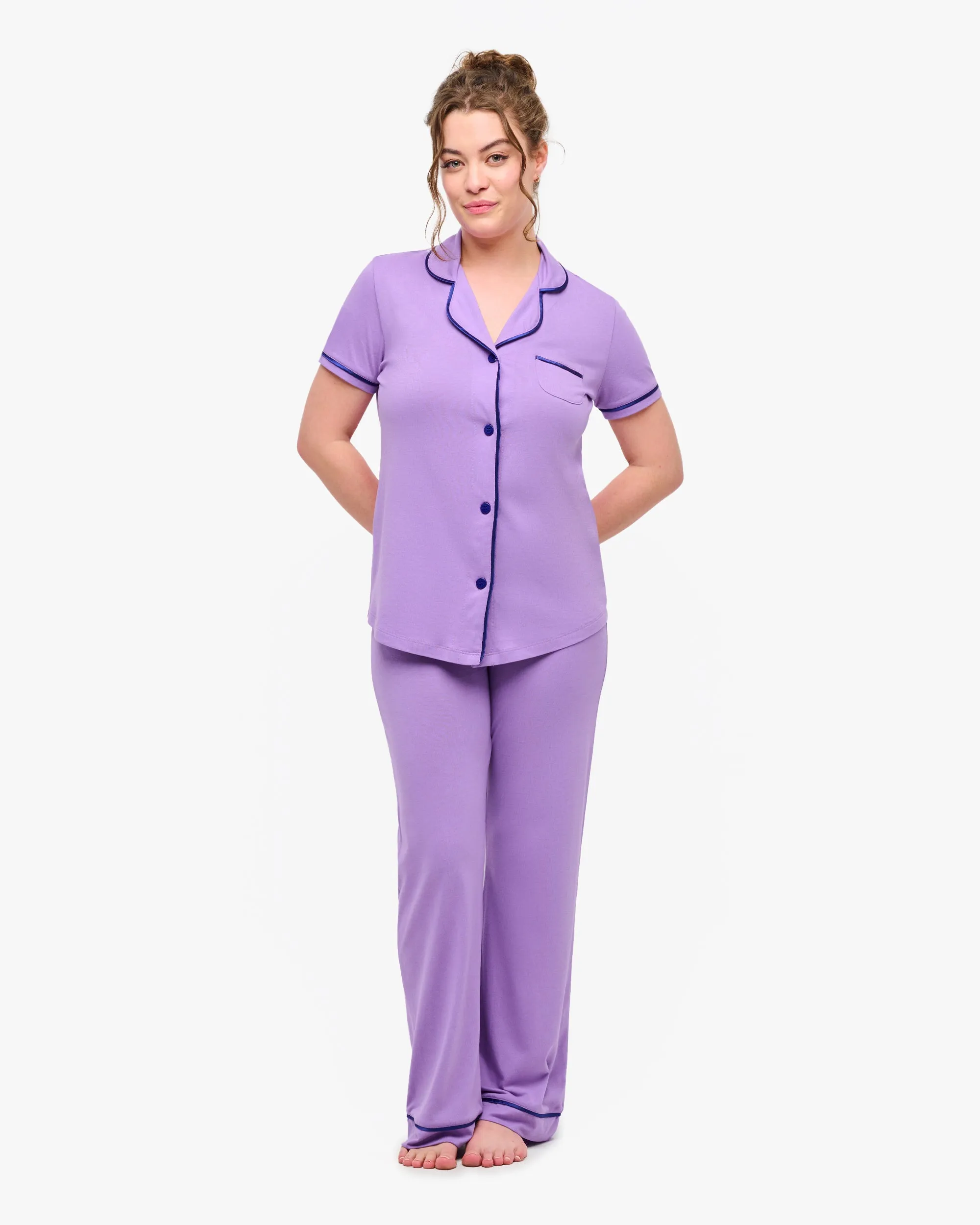Kurzärmeliges Top & Hose Pyjama-Set