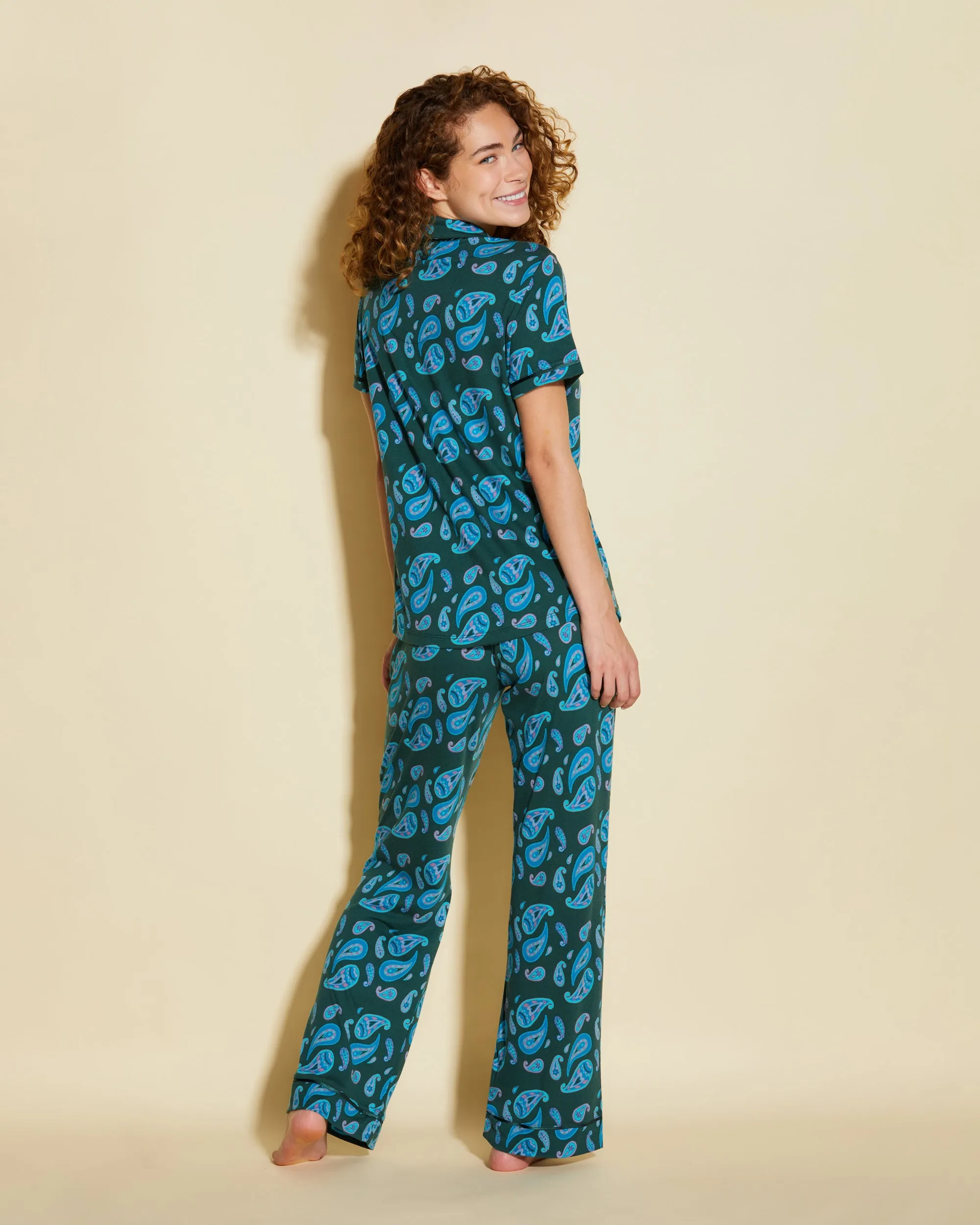 Kurzärmeliges Top & Hose Pyjama-Set