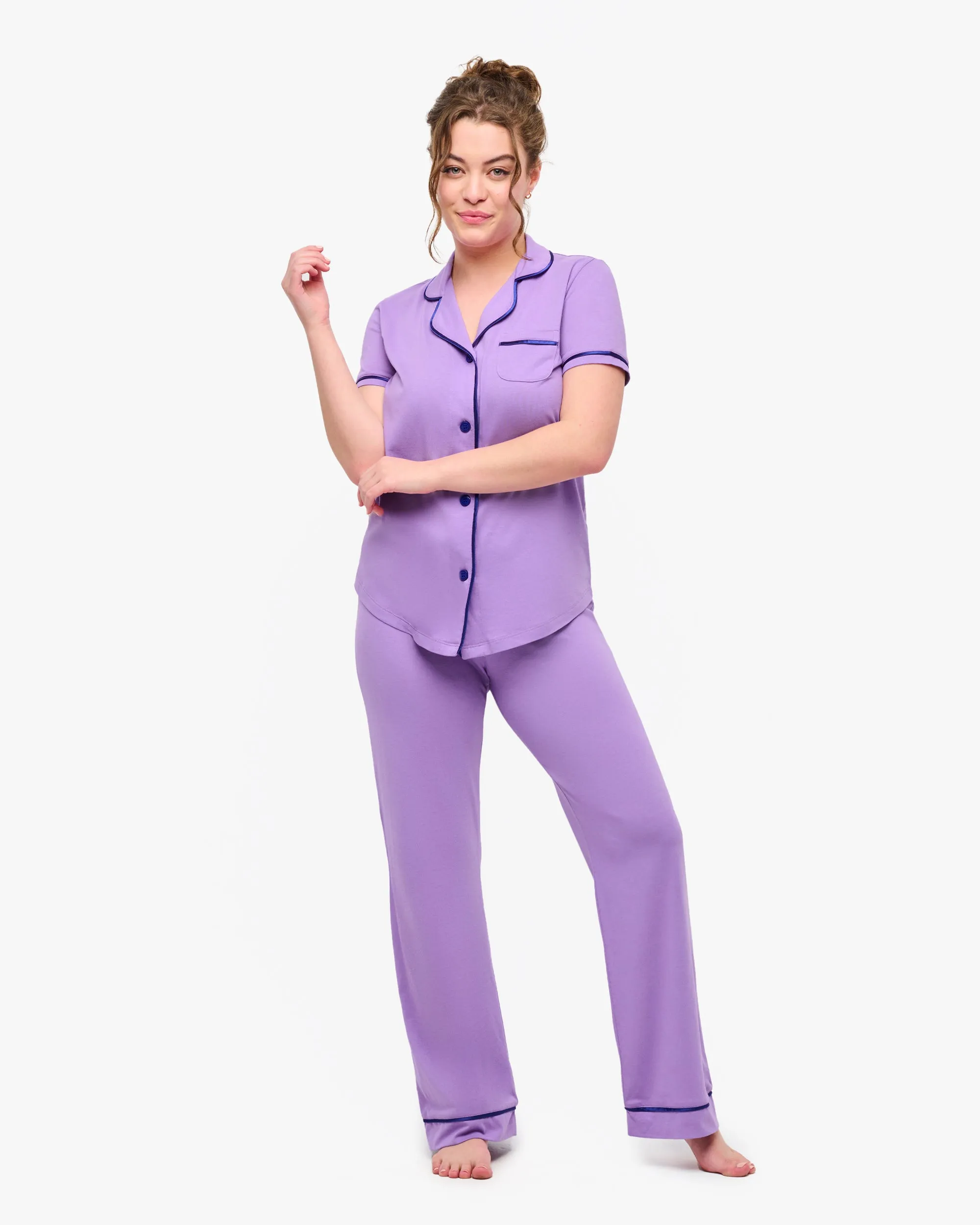 Kurzärmeliges Top & Hose Pyjama-Set