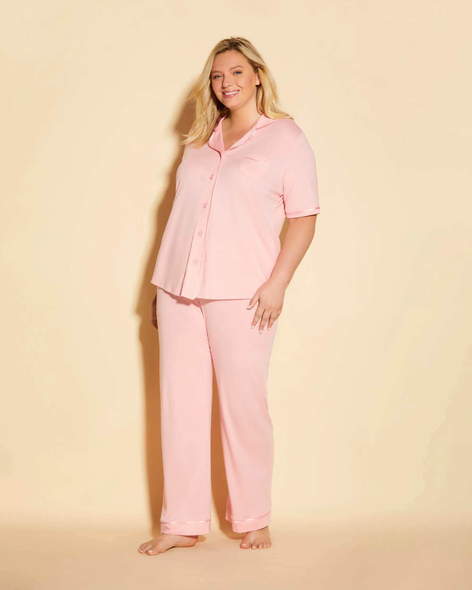 Kurzärmeliges Top & Hose Pyjama-Set