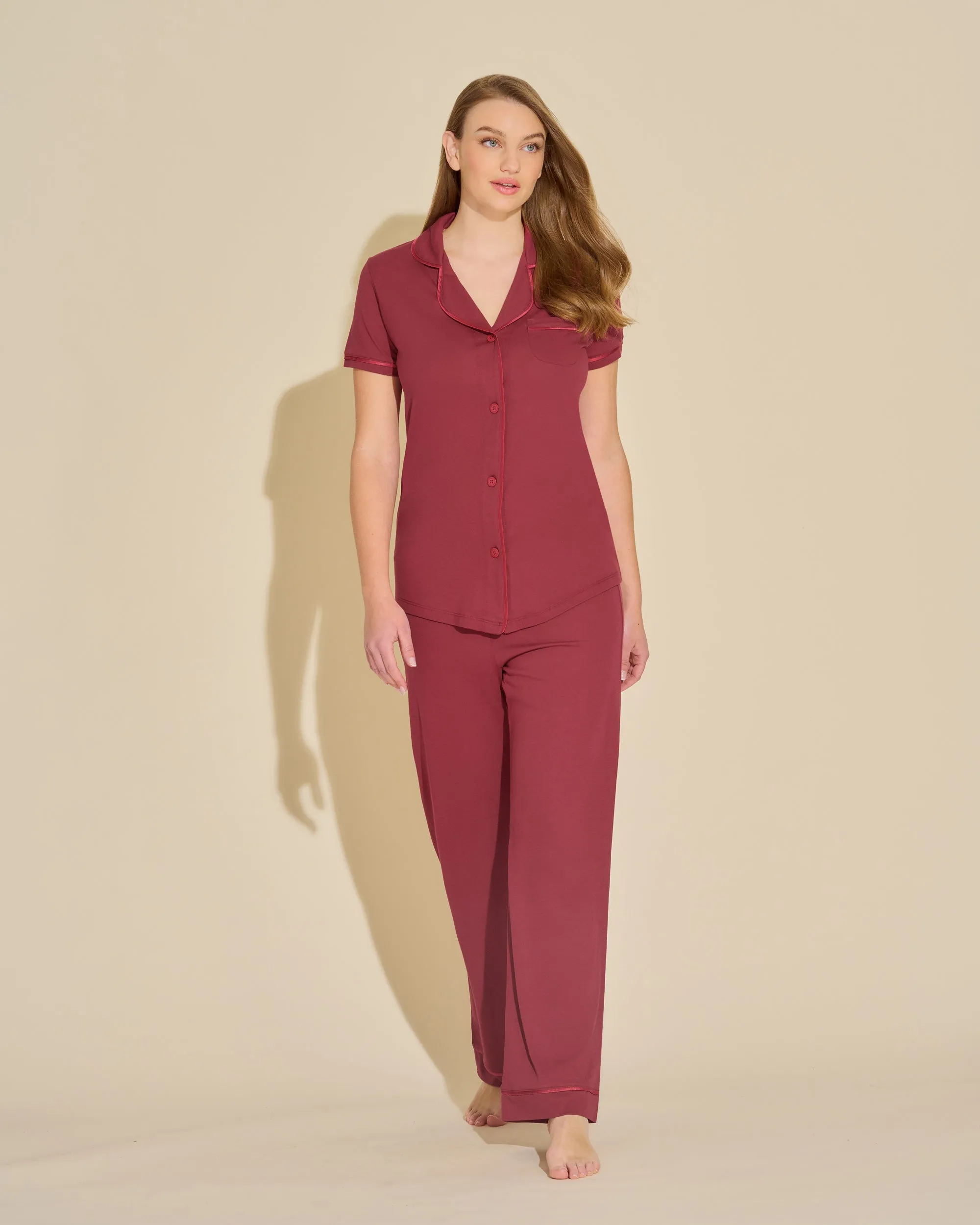 Kurzärmeliges Top & Hose Pyjama-Set