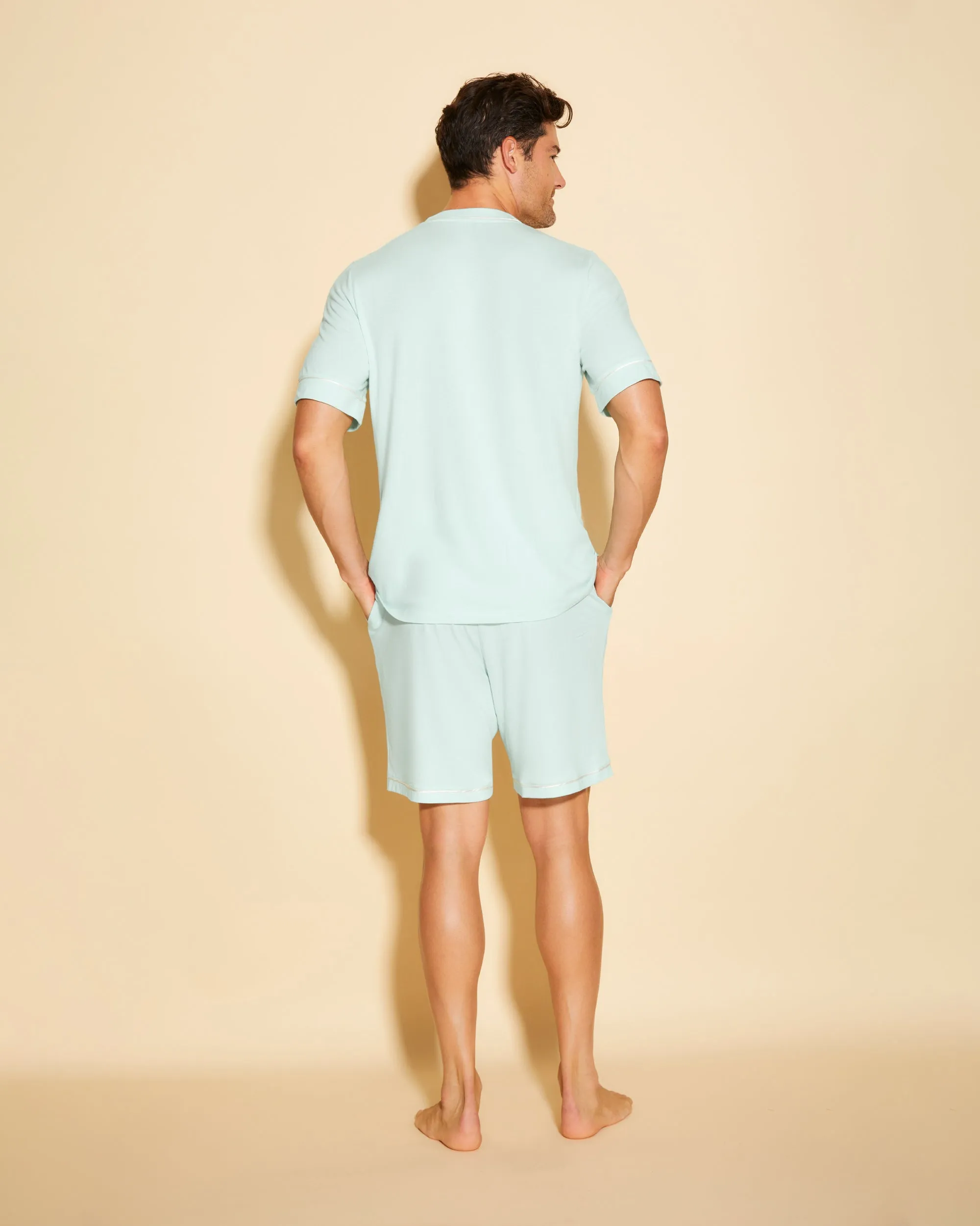 Kurzärmeliges Top & Shorts Pyjama-Set Für Männer