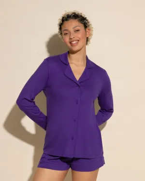 Langärmeliges Top & Boxer Pyjama-Set