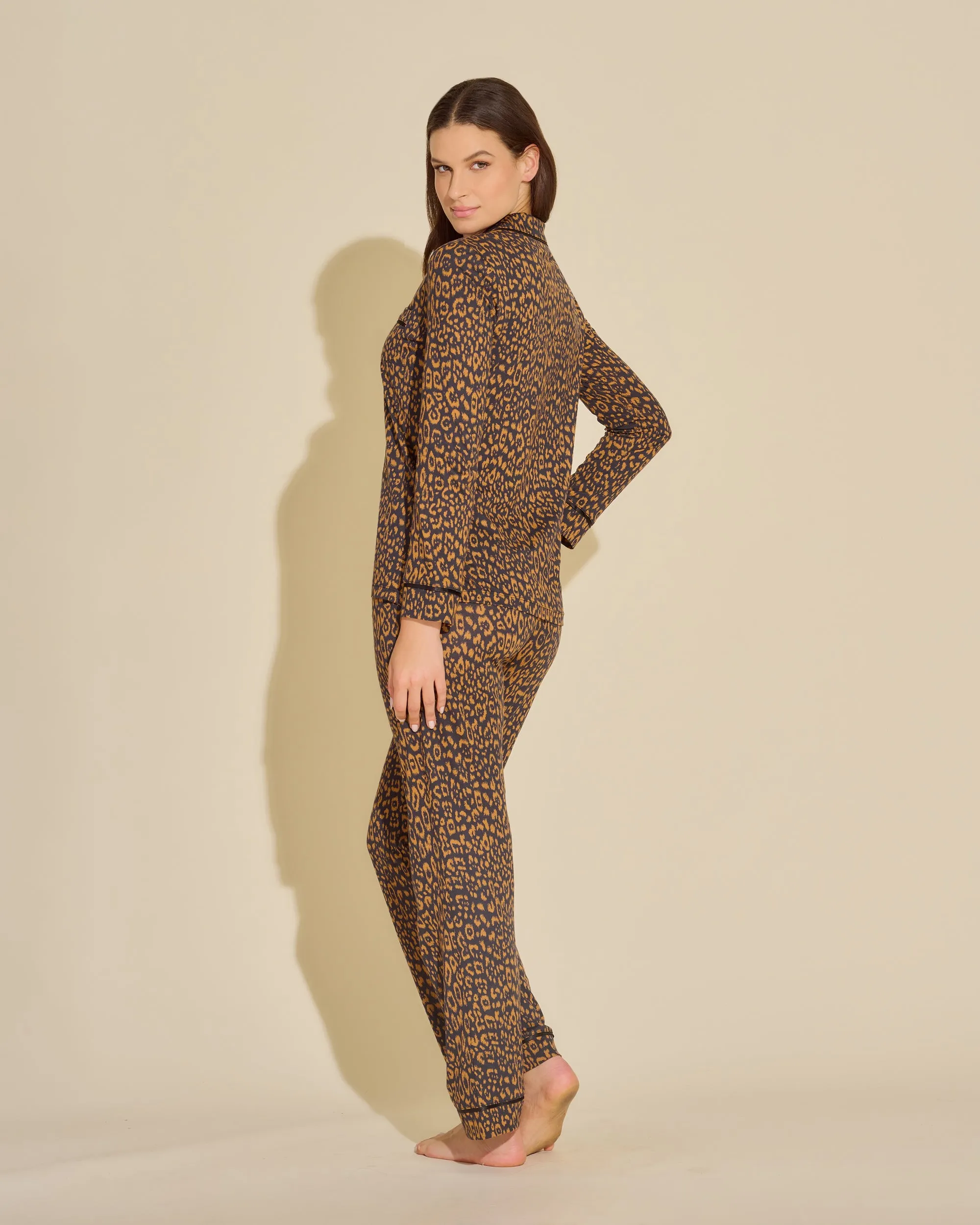 Langärmeliges Top & Hose Pyjama-Set