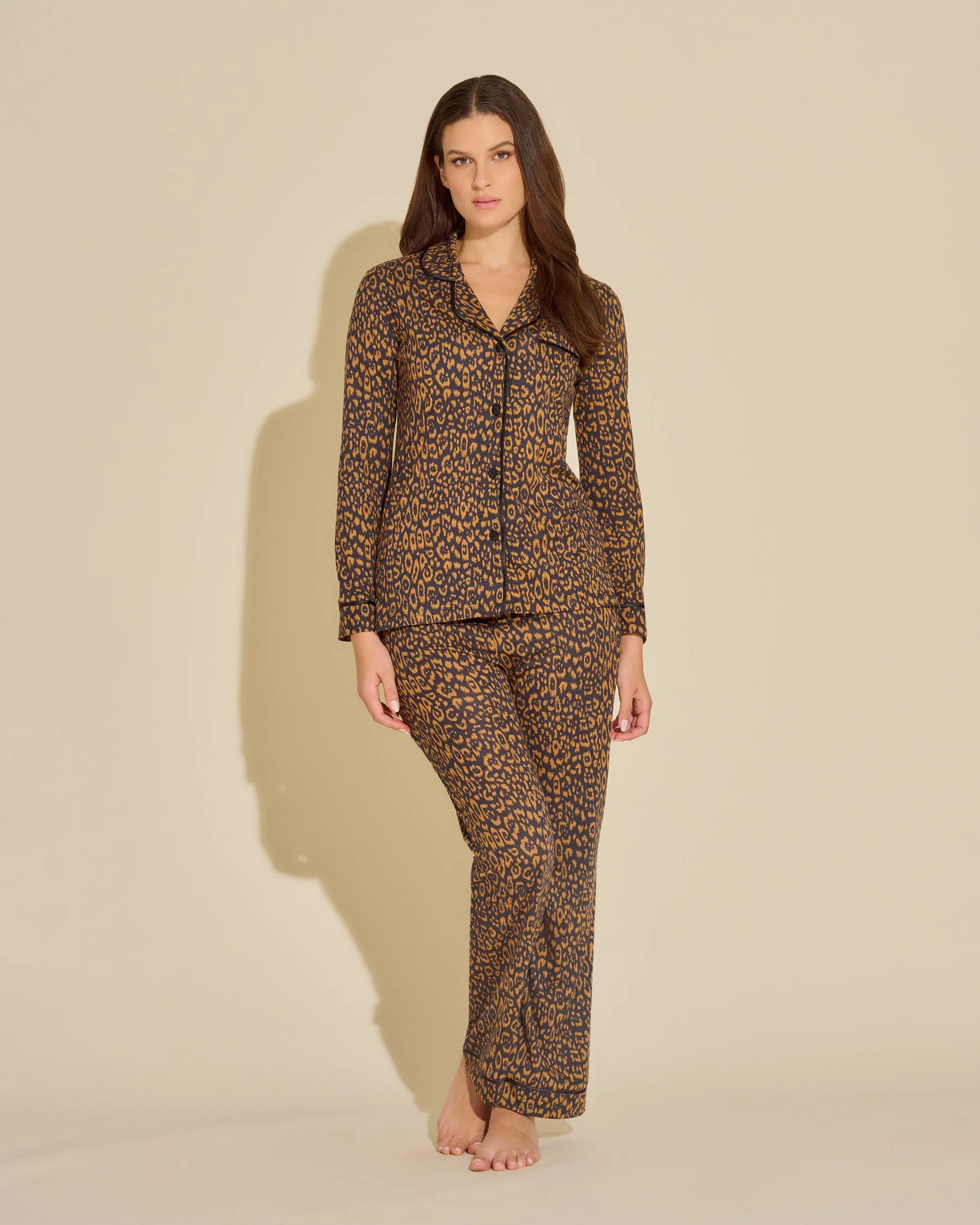 Langärmeliges Top & Hose Pyjama-Set