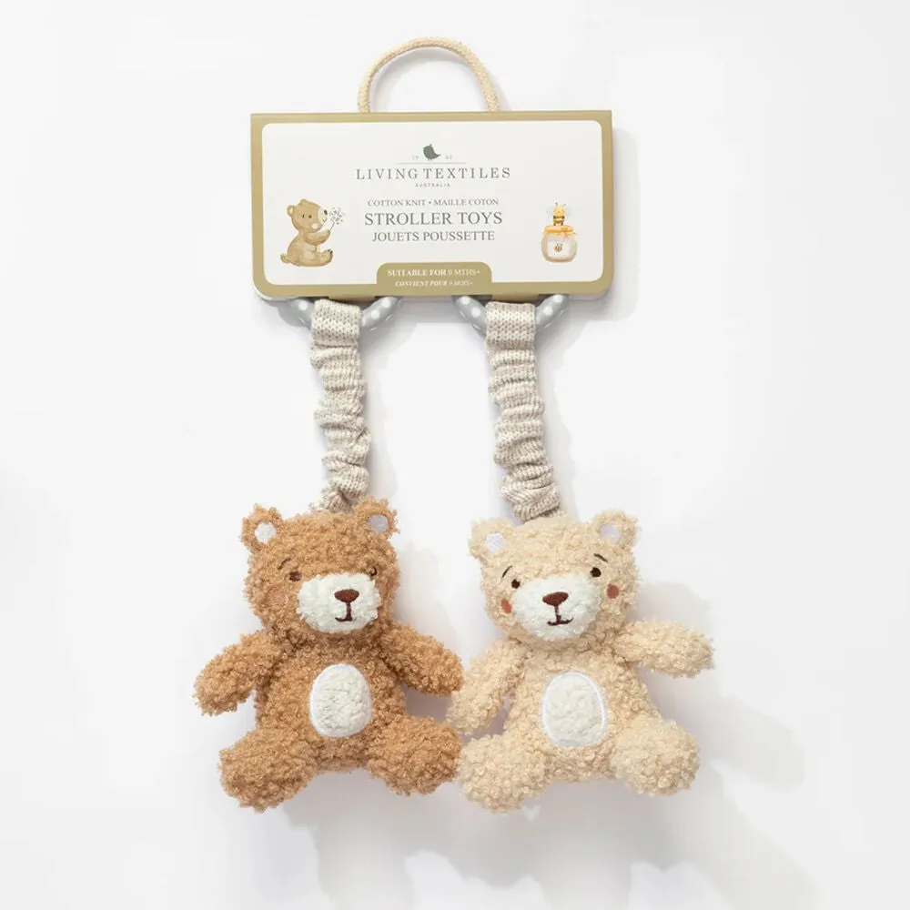 Living Textiles 2pk Stroller Toy Cuddly Bears