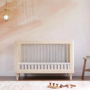 Lolly 3-in-1 Convertible Crib w/Toddler Conversion Kit - Washed Natural/Acrylic