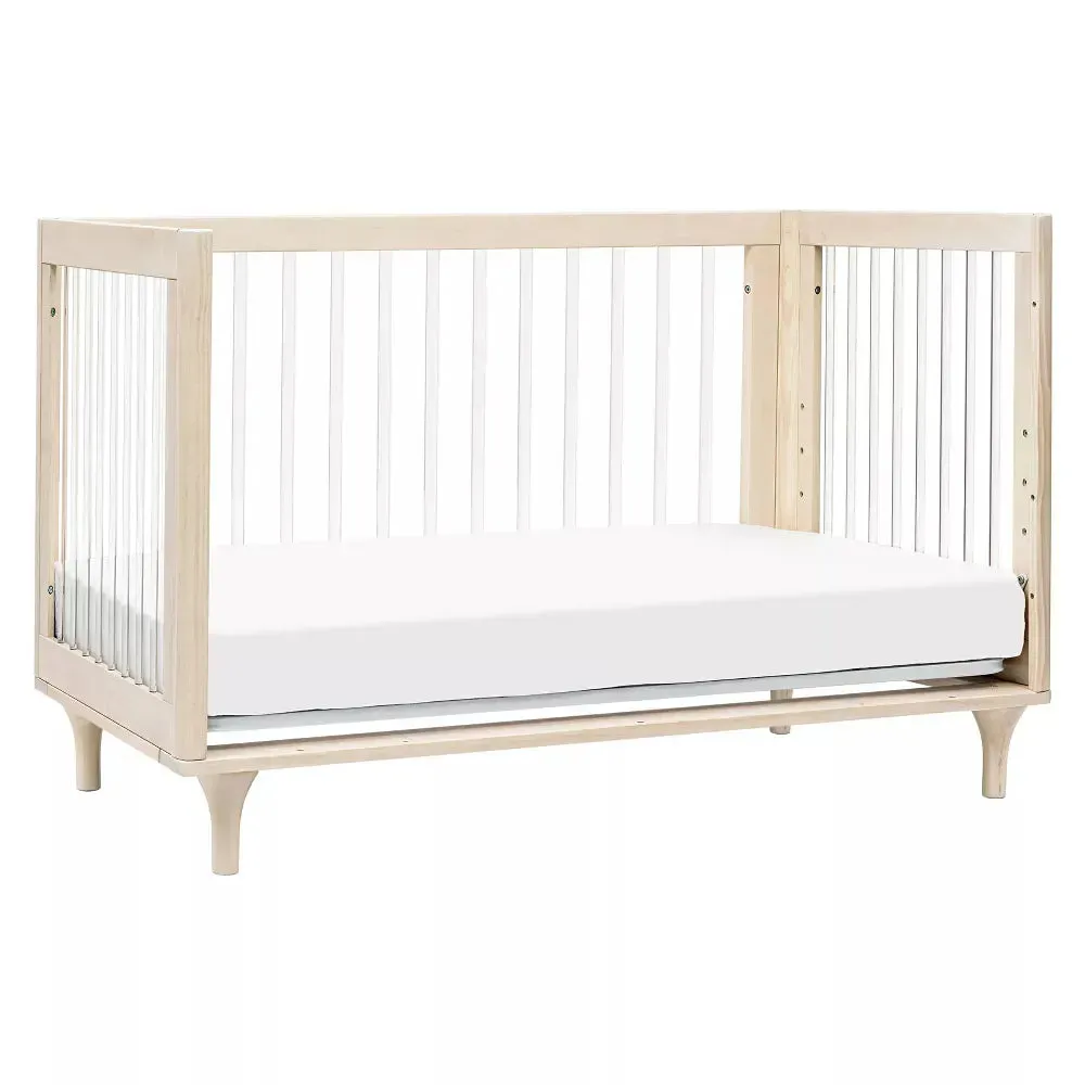 Lolly 3-in-1 Convertible Crib w/Toddler Conversion Kit - Washed Natural/Acrylic