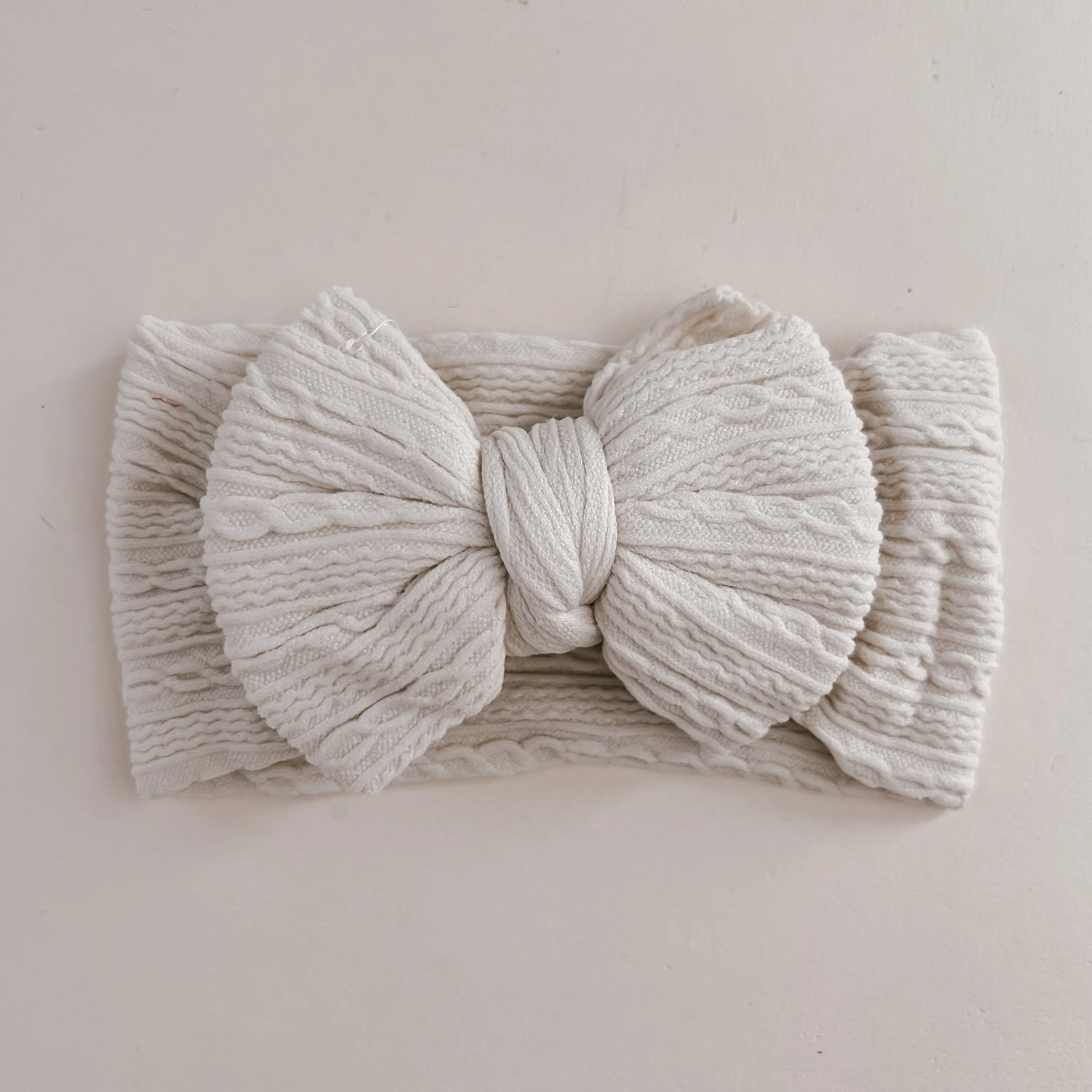 Luna   Luca Stretch Bow Headband - Cream