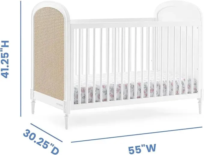 Madeline 4-in-1 Convertible Crib - Bianca White