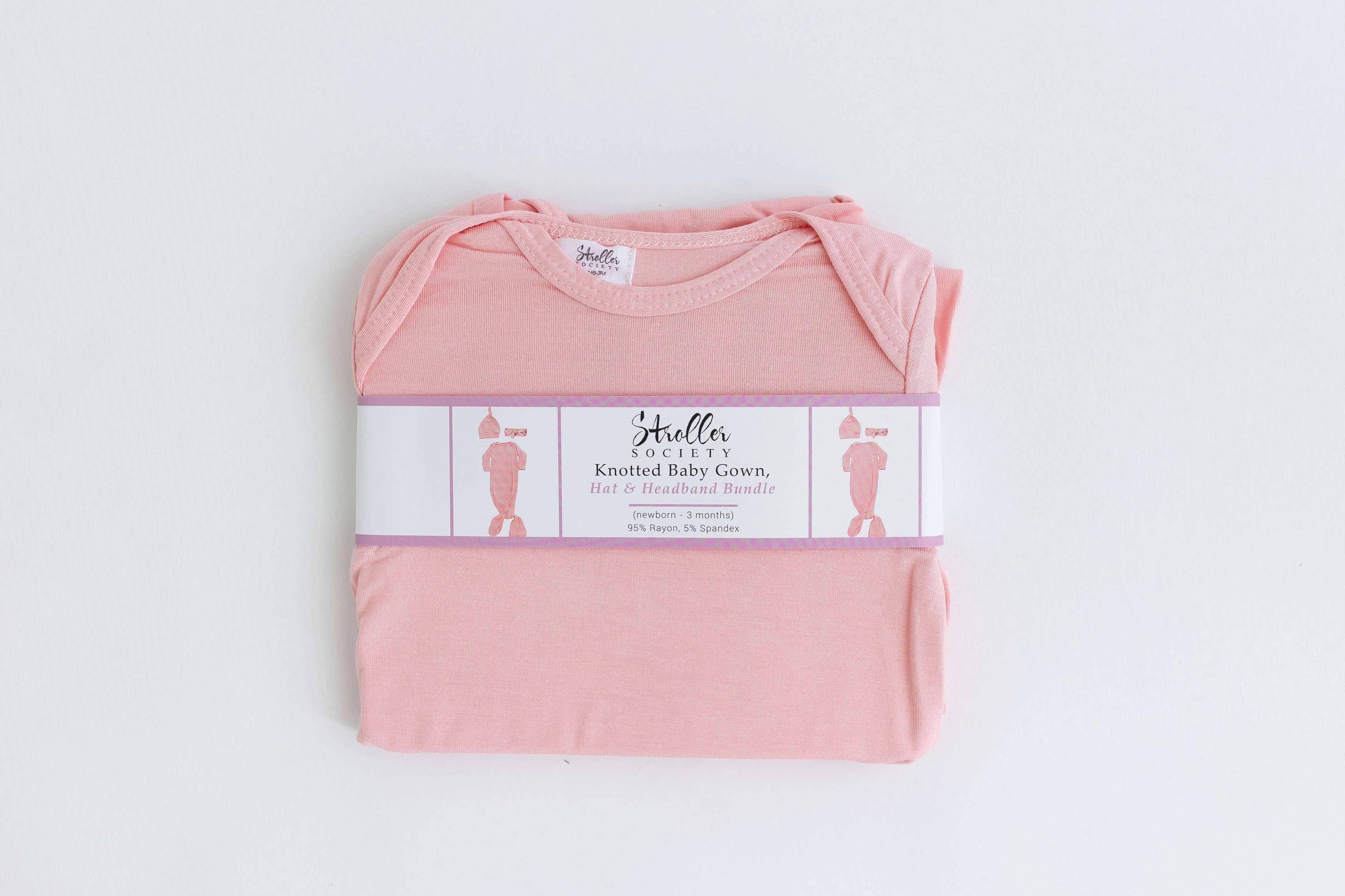 Marley Knotted Baby Gown and Hat Set