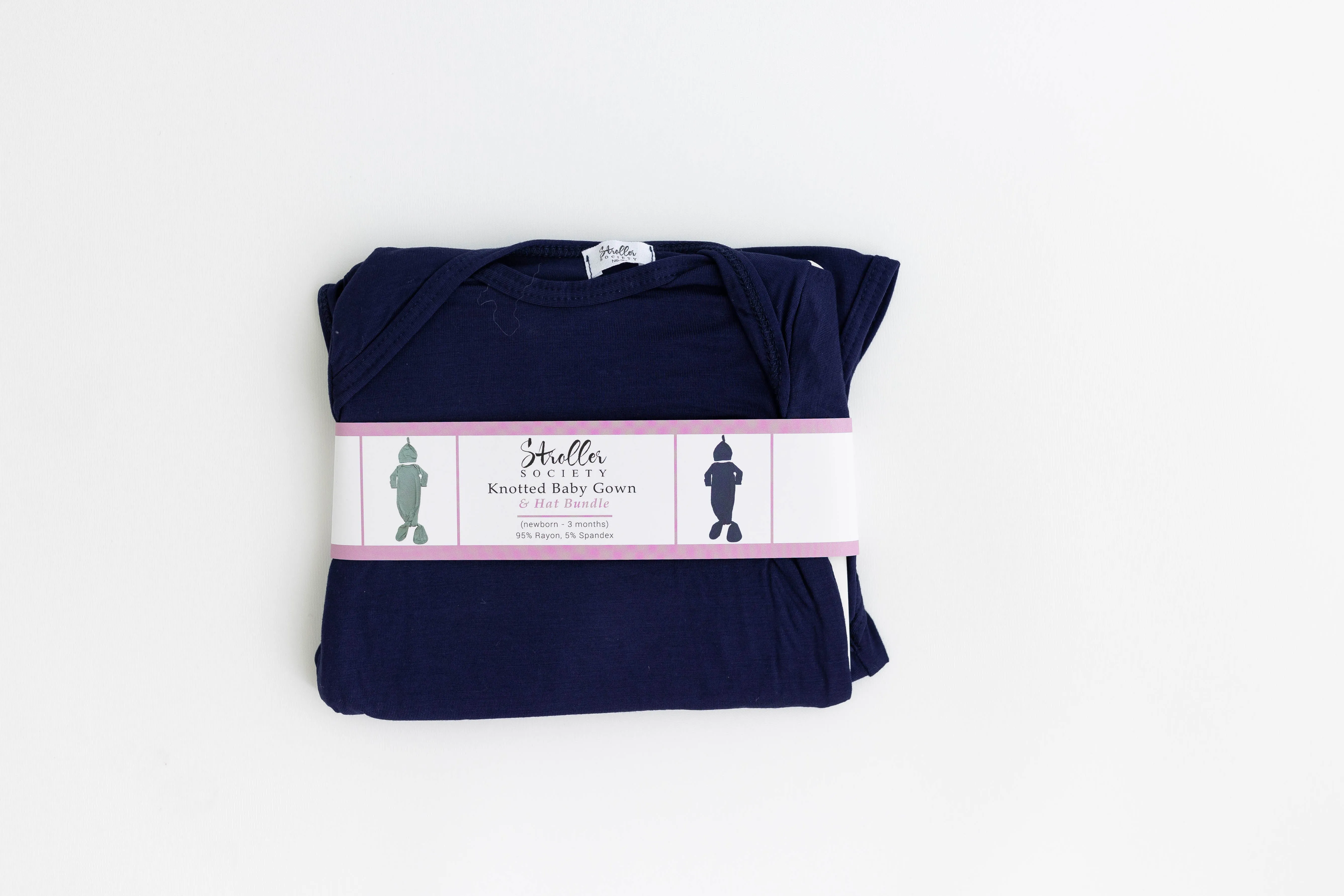 Marley Knotted Baby Gown and Hat Set