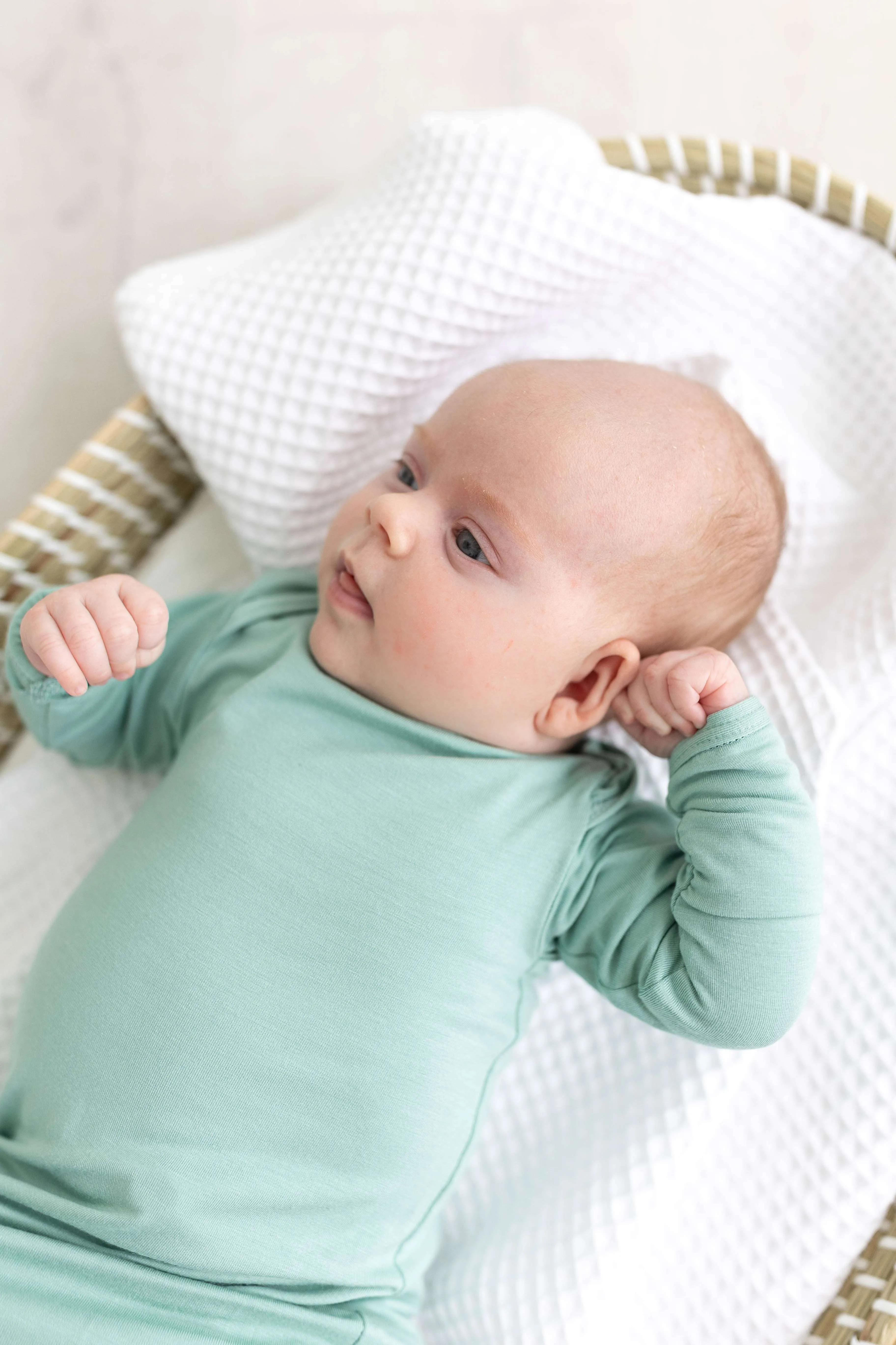 Marley Knotted Baby Gown and Hat Set