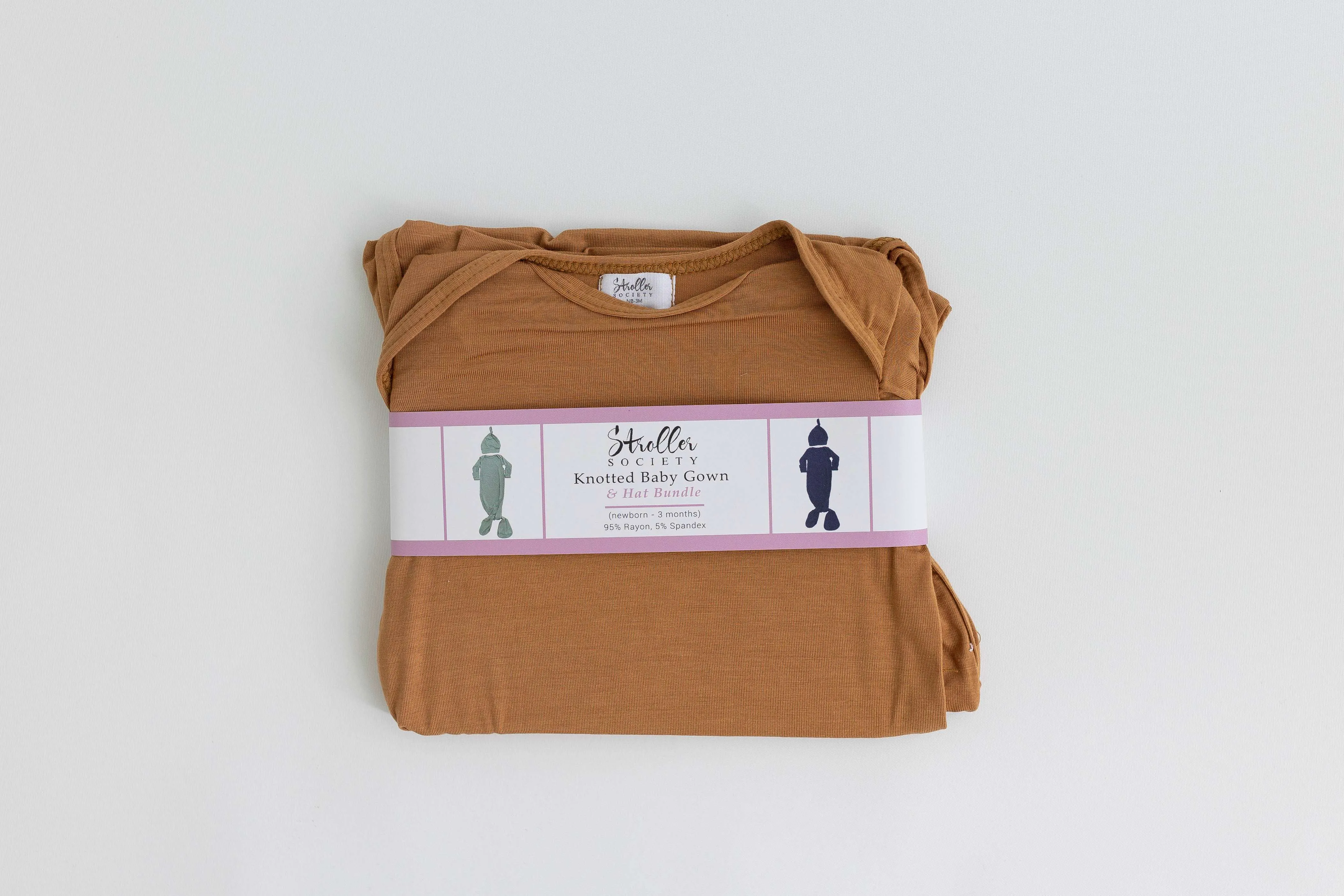 Marley Knotted Baby Gown and Hat Set