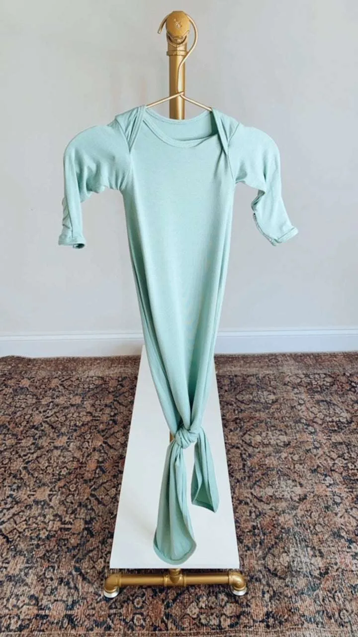 Marley Knotted Baby Gown and Hat Set