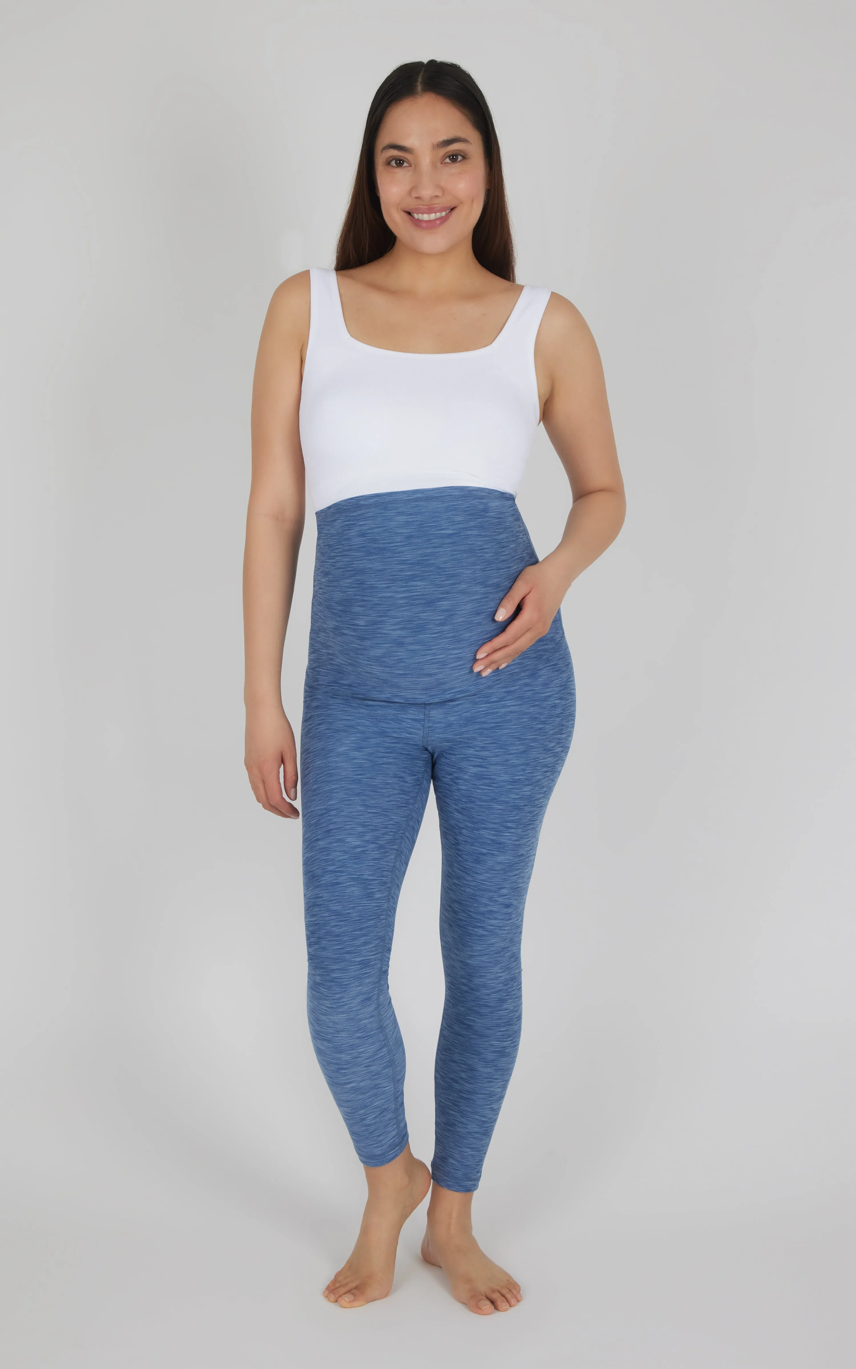 Maternity Heathered Lux Ankle Legging