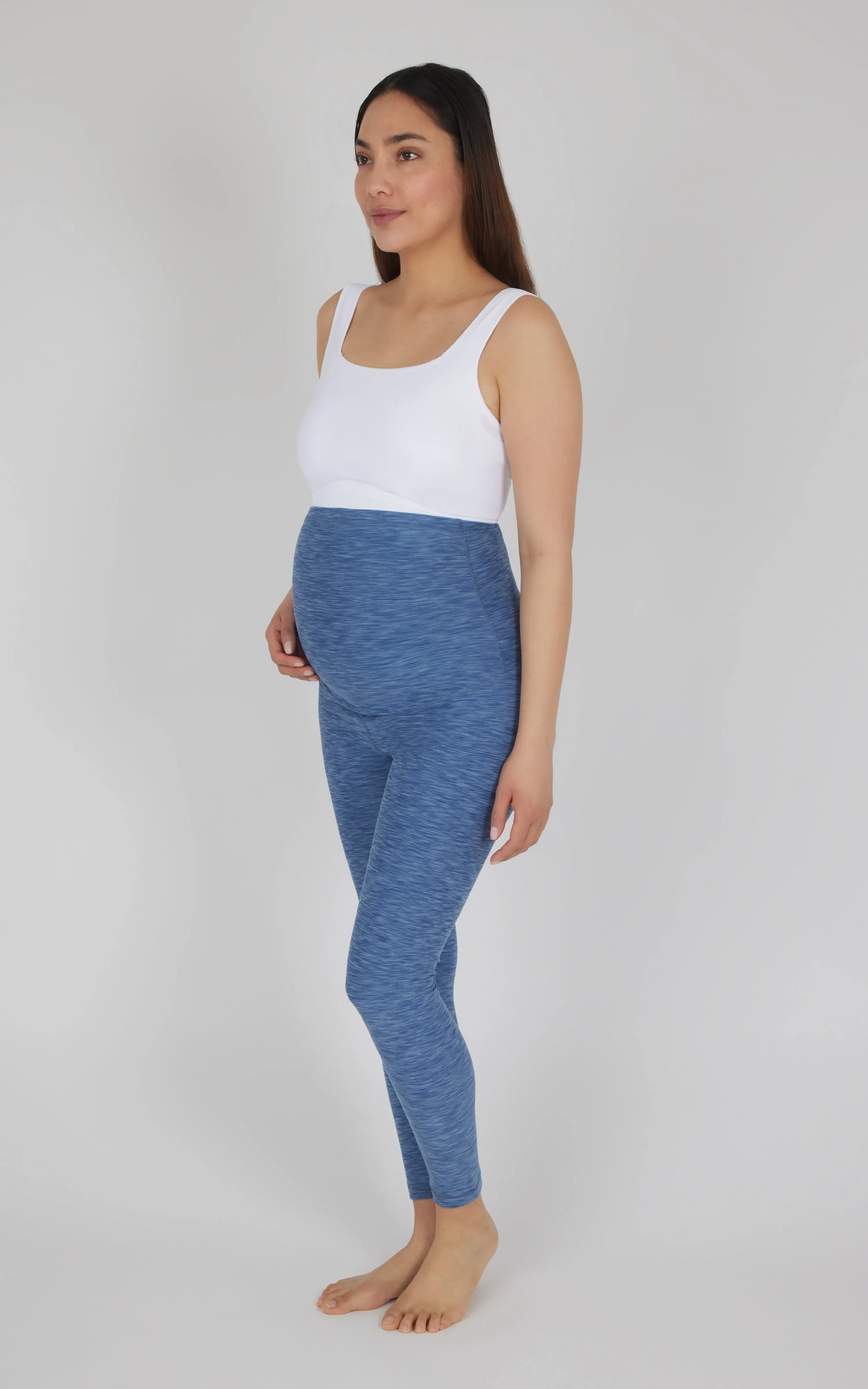 Maternity Heathered Lux Ankle Legging