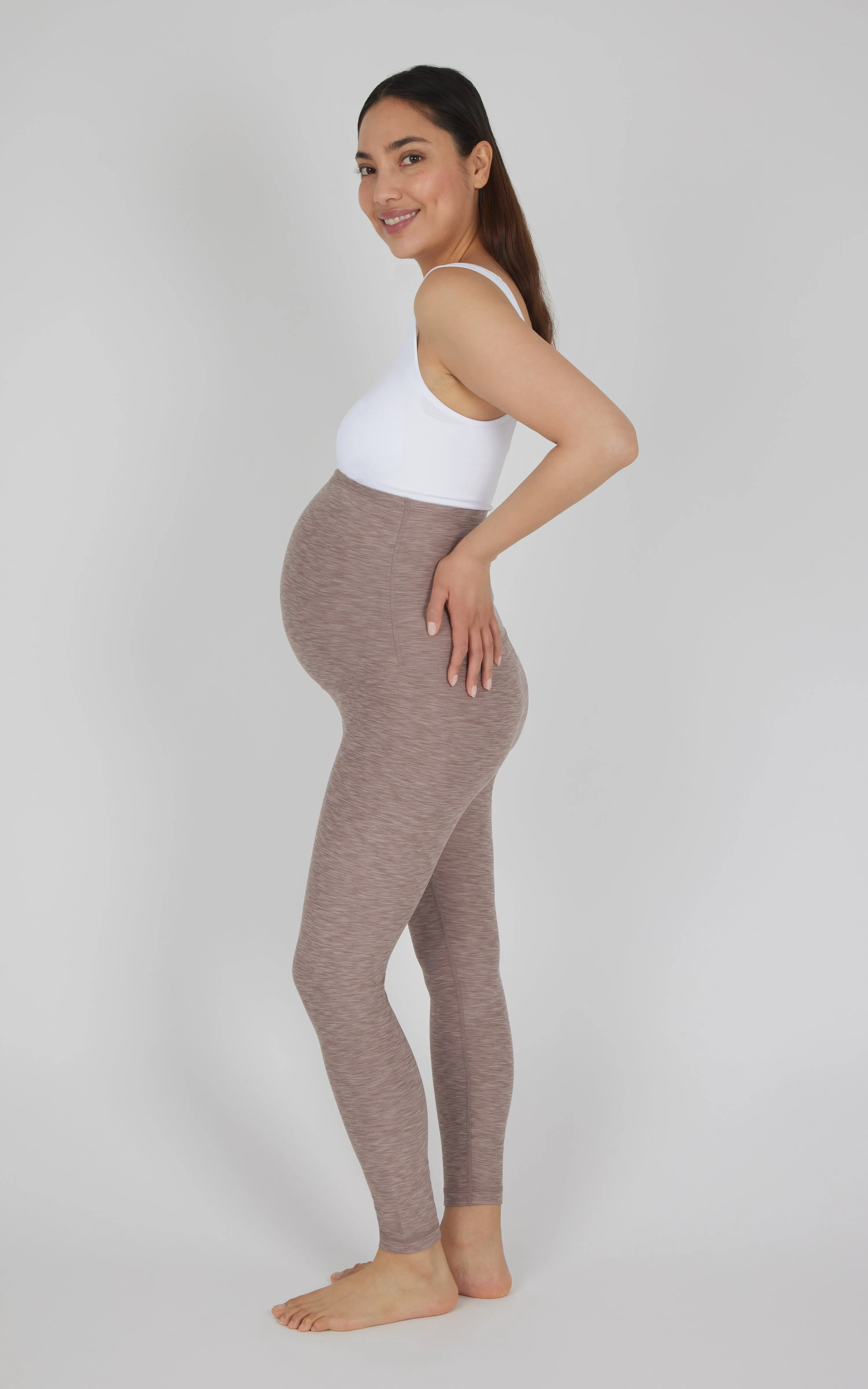 Maternity Heathered Lux Ankle Legging