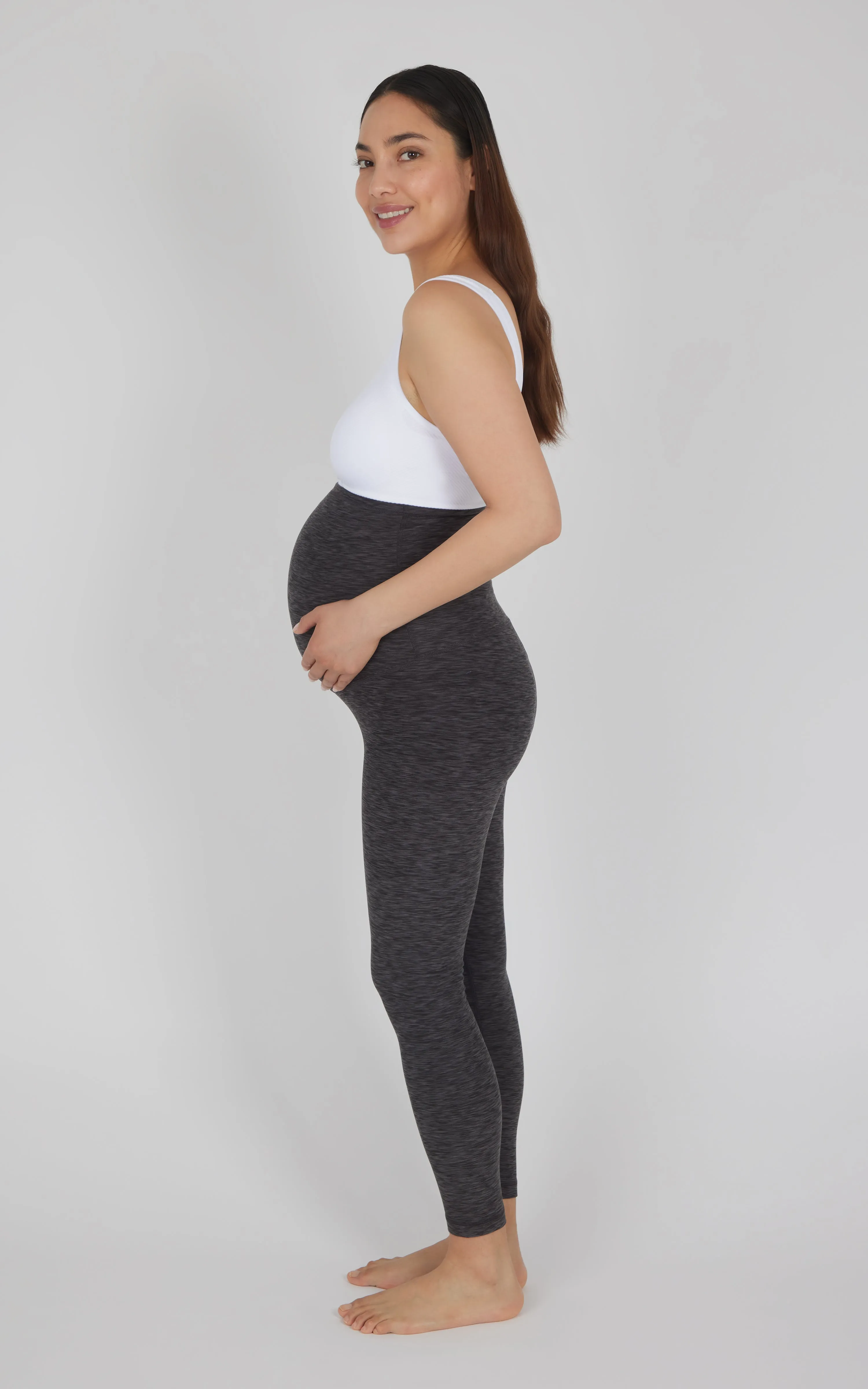 Maternity Heathered Lux Ankle Legging