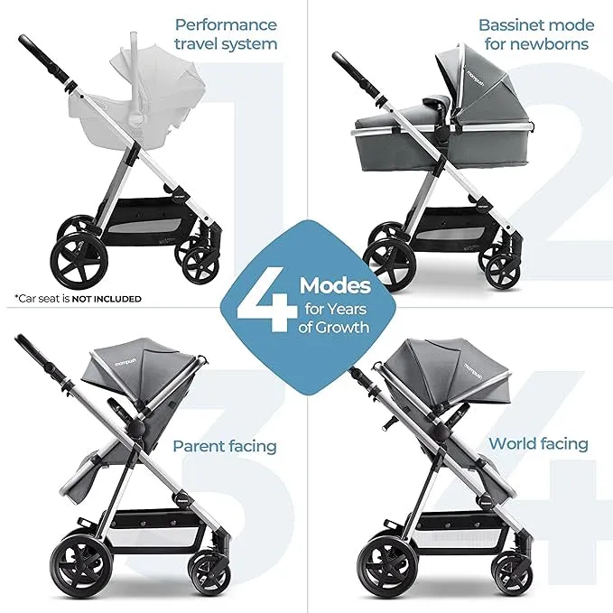 Meteor Stroller - Grey / Silver Frame