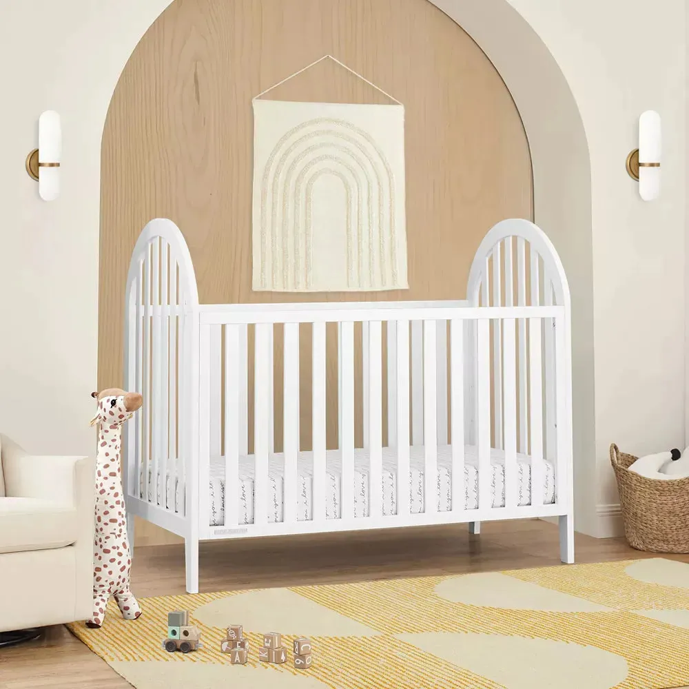 Milano 4-in-1 Convertible Crib - Bianca White