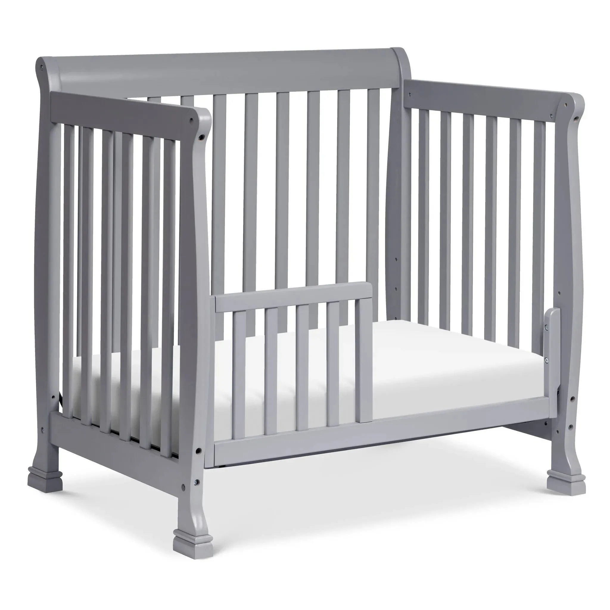 Mini Toddler Bed Conversion Kit for Kalani and Autumn Mini Crib - Gray