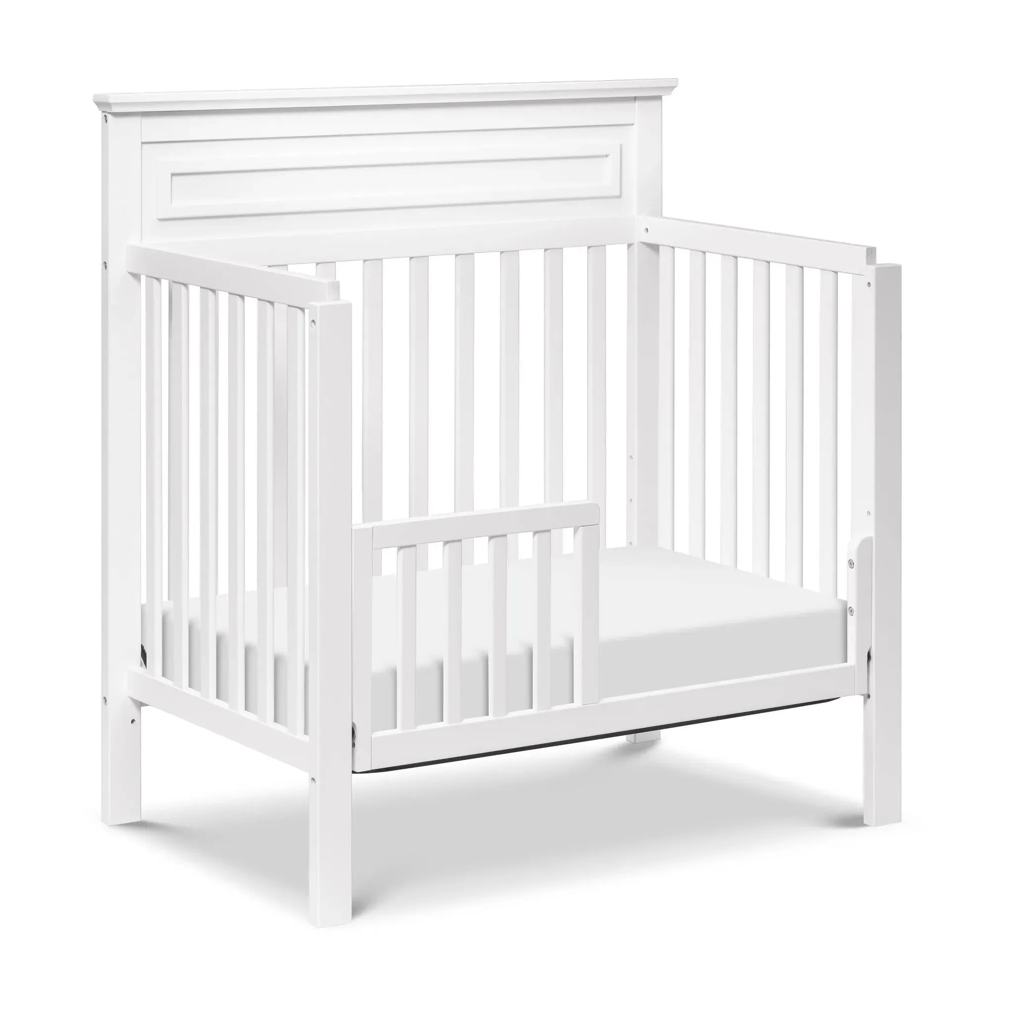 Mini Toddler Bed Conversion Kit for Kalani and Autumn Mini Crib - White