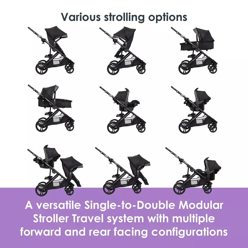 Morph Single to Double Modular Stroller Travel System - Madrid Tan