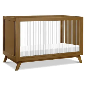 Otto 3-in-1 Convertible Crib with Acrylic - Walnut
