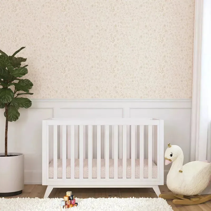 Otto Pine Wood 3-in-1 Convertible Crib - White